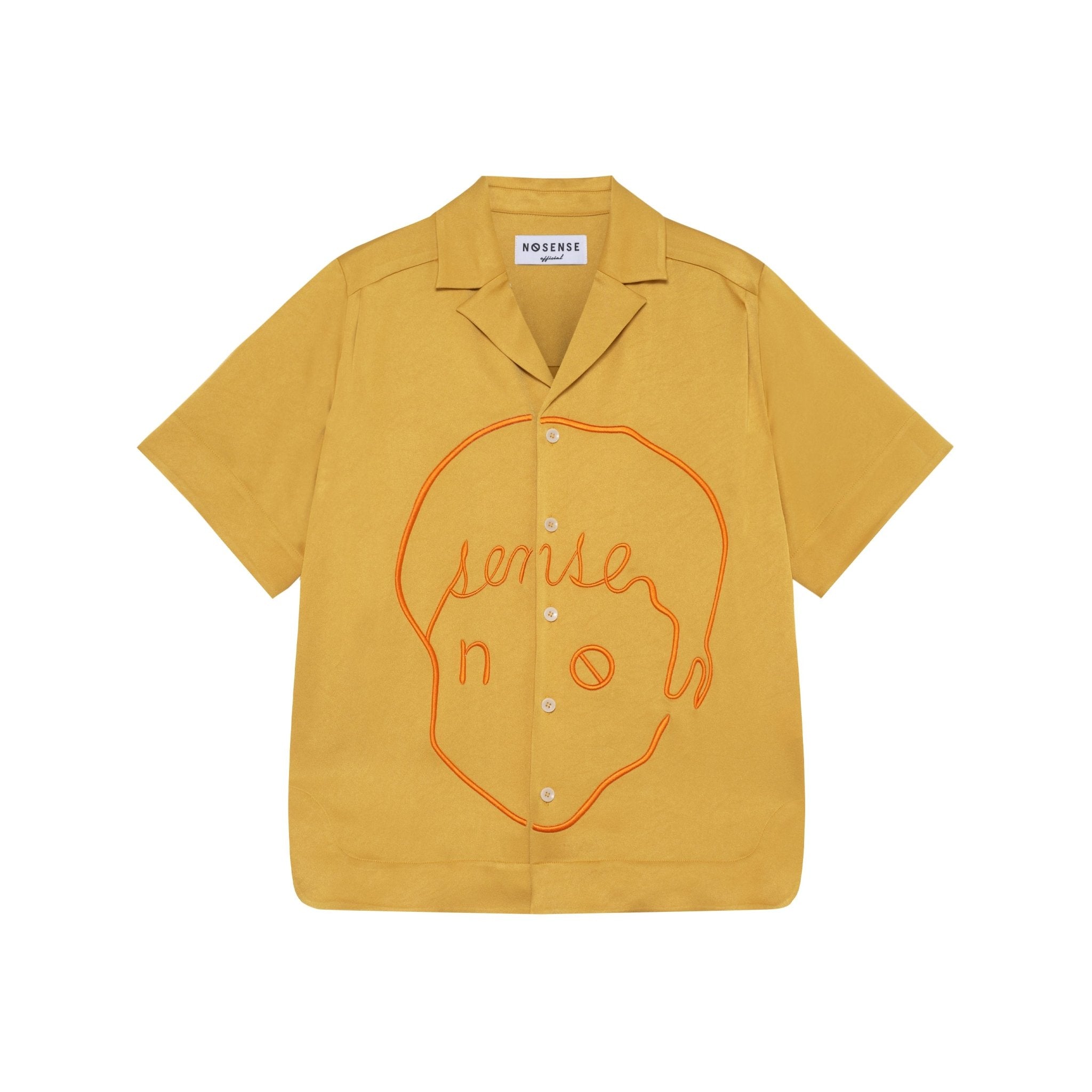 NOSENSE Branded Boy's Head Embroidered Short Sleeve In Yellow | MADA IN CHINA