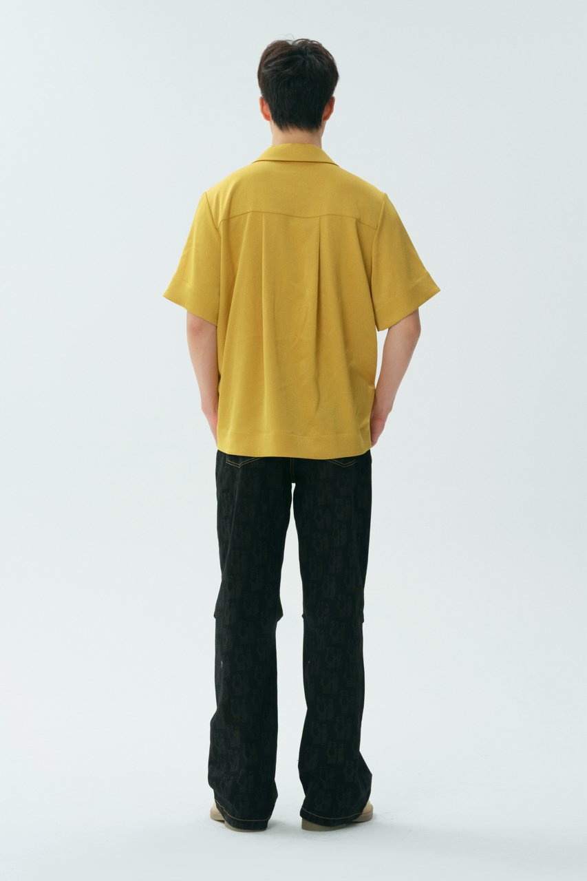 NOSENSE Branded Boy's Head Embroidered Short Sleeve In Yellow | MADA IN CHINA