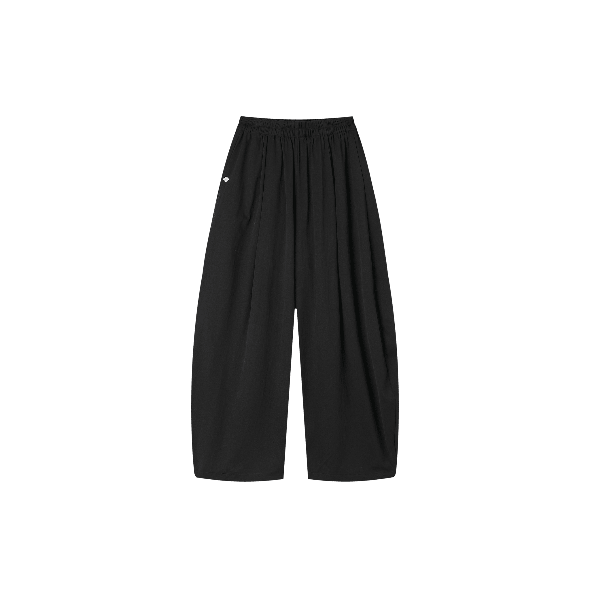 SOMESOWE Breathable, Loose-fitting Casual Lantern Pants in Black | MADAX