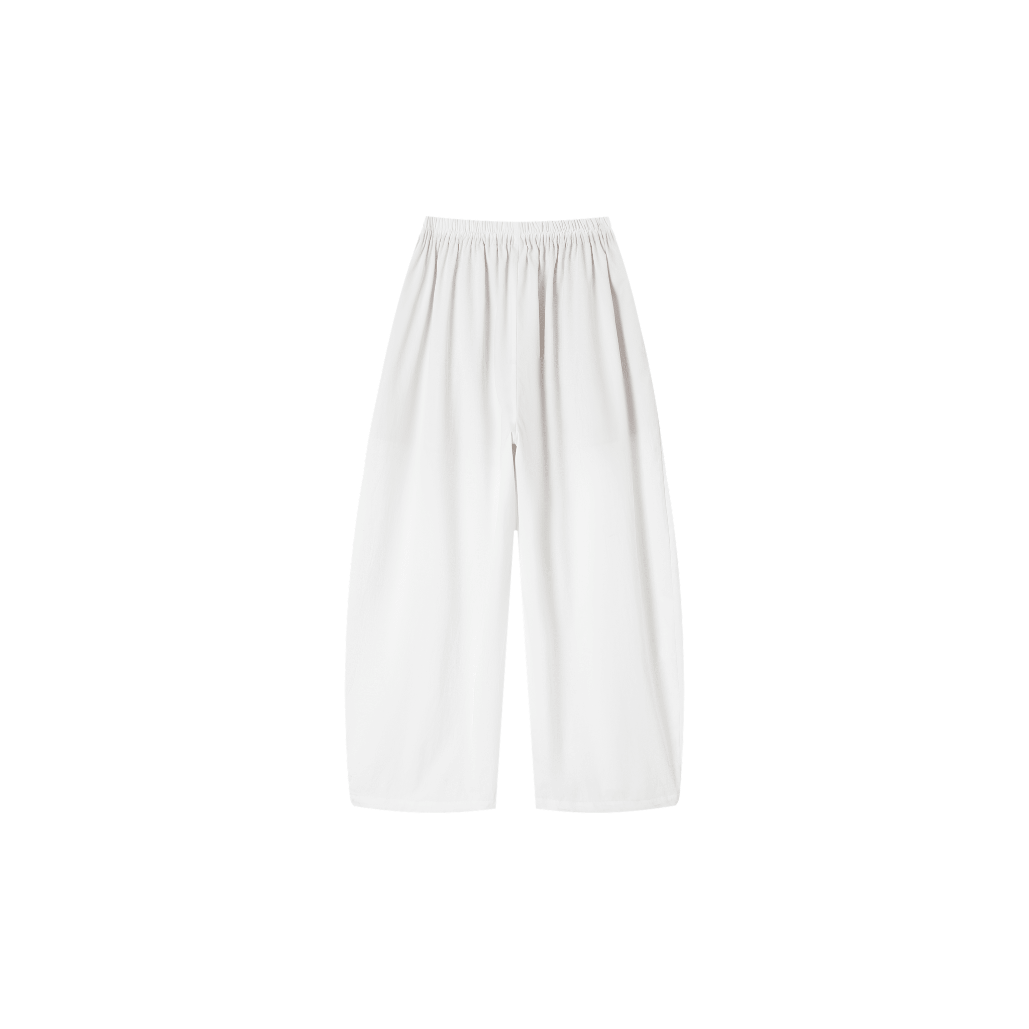 SOMESOWE Breathable, Loose-fitting Casual Lantern Pants in White | MADAX