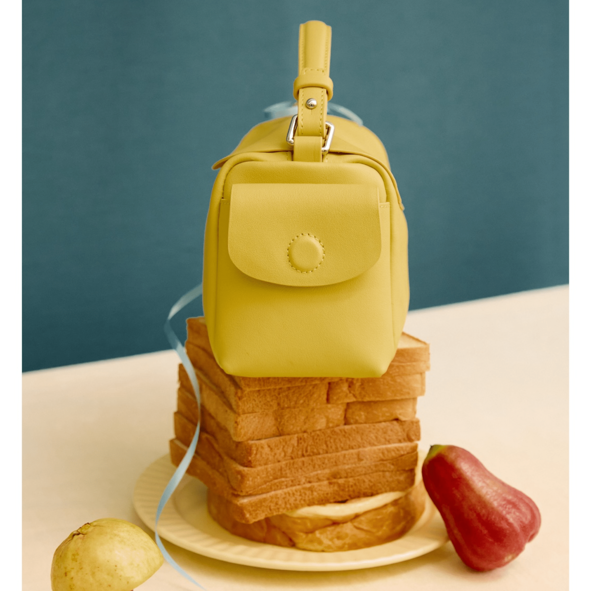 The Yellow Shop Brioche Flip Toast Bag in Light Mustard Yellow | MADAX