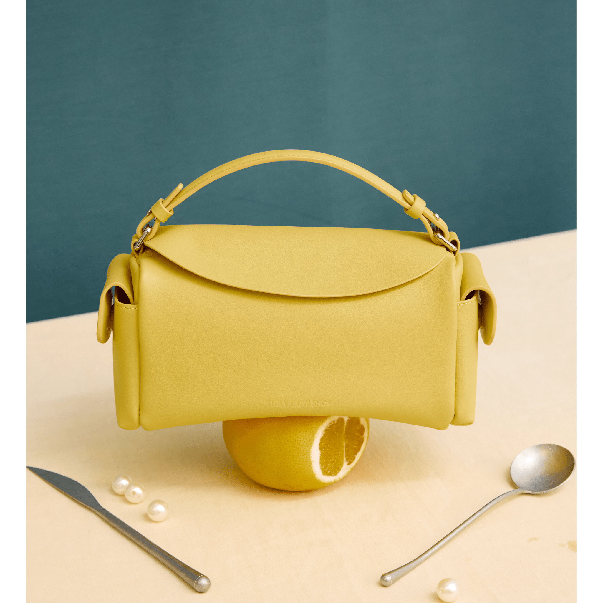 The Yellow Shop Brioche Flip Toast Bag in Light Mustard Yellow | MADAX