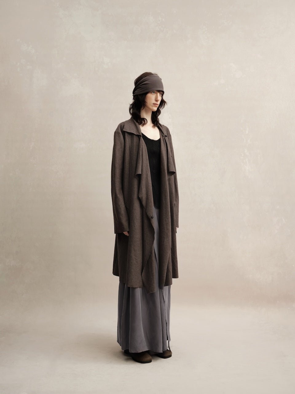 ELYWOOD Brown Swing Midi Coat | MADAX