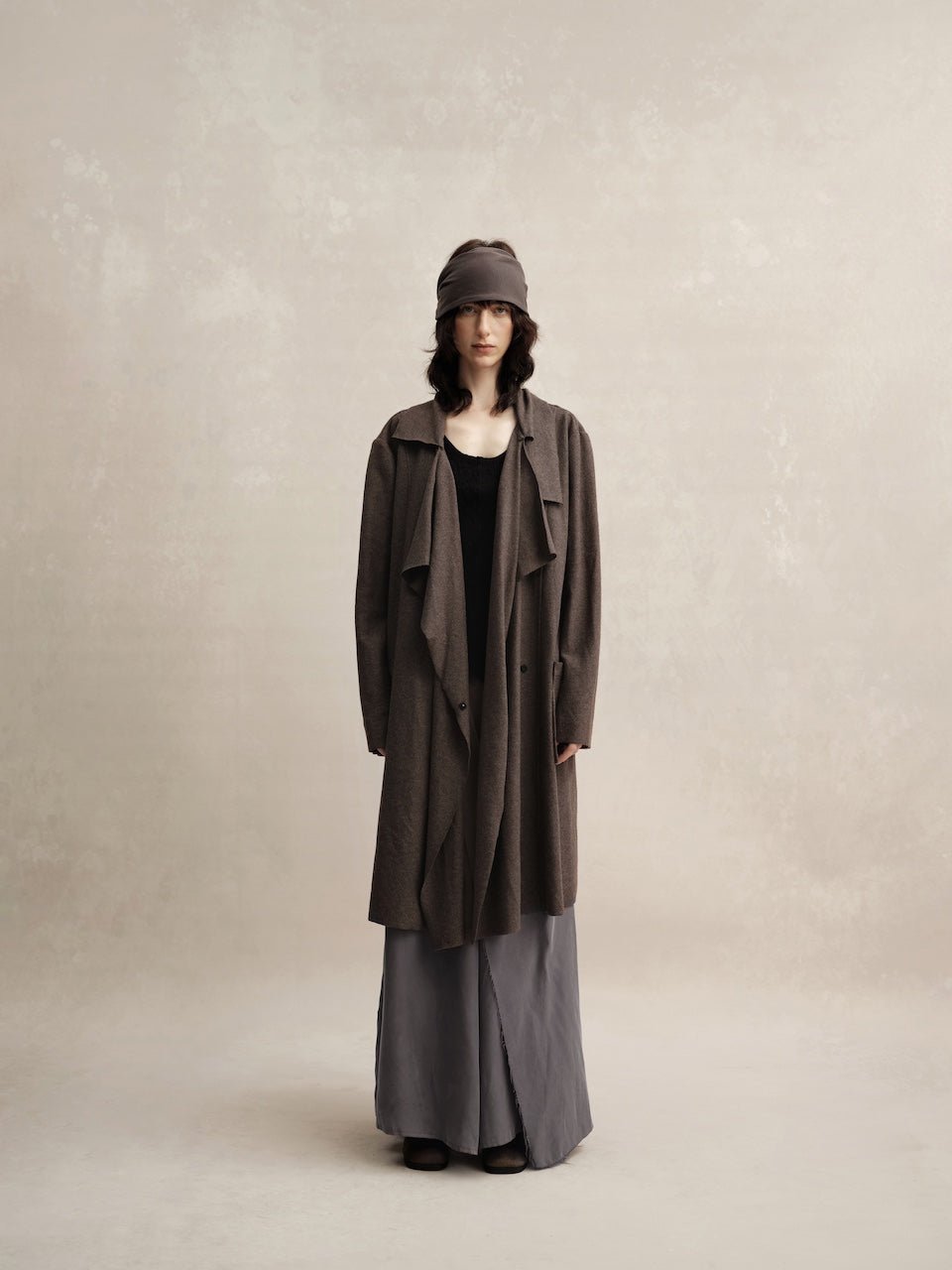 ELYWOOD Brown Swing Midi Coat | MADAX