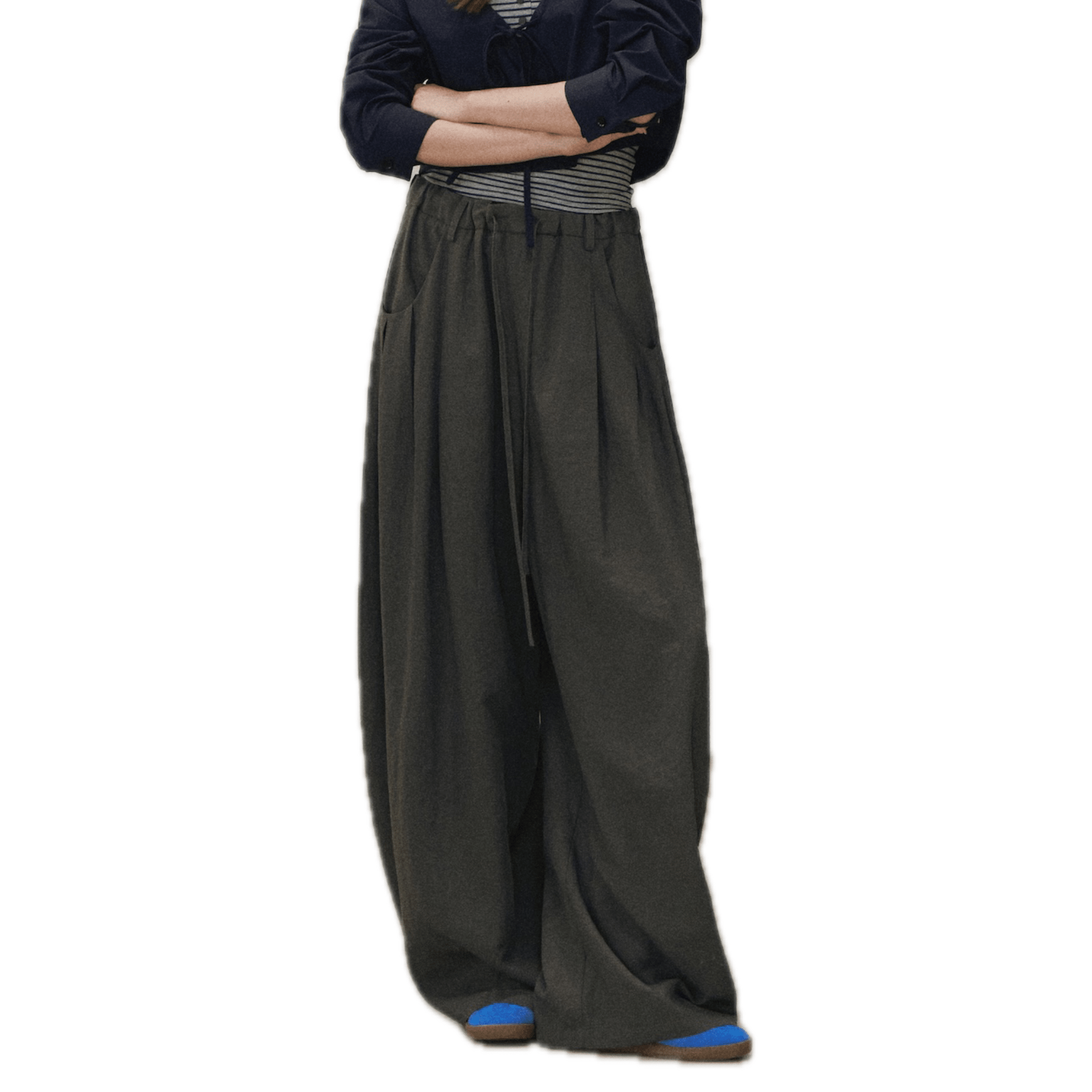 SOMESOWE Bud Casual Pants in Gray | MADAX