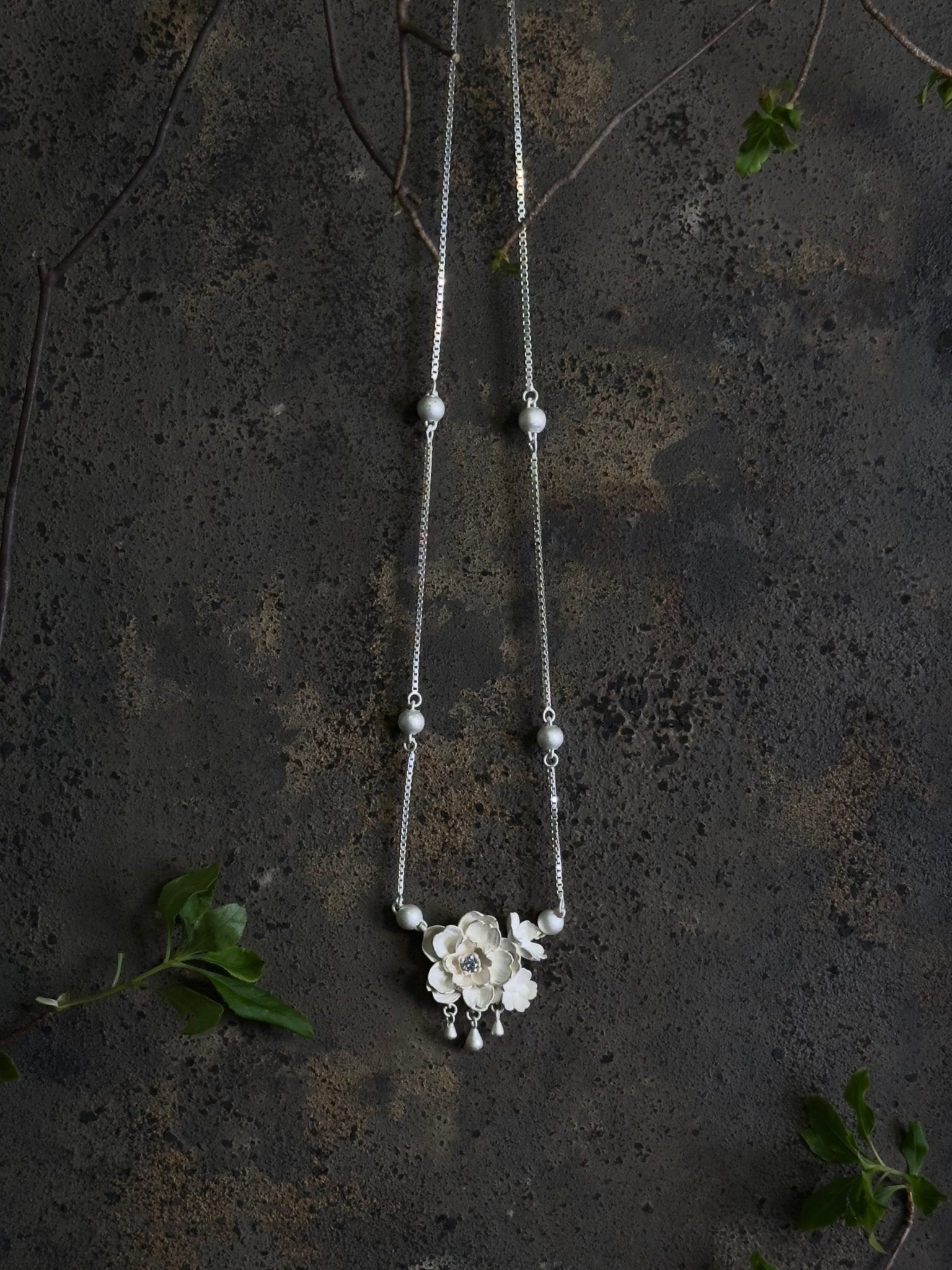 CHENG Burnt White Cherry Blossom Necklace | MADA IN CHINA