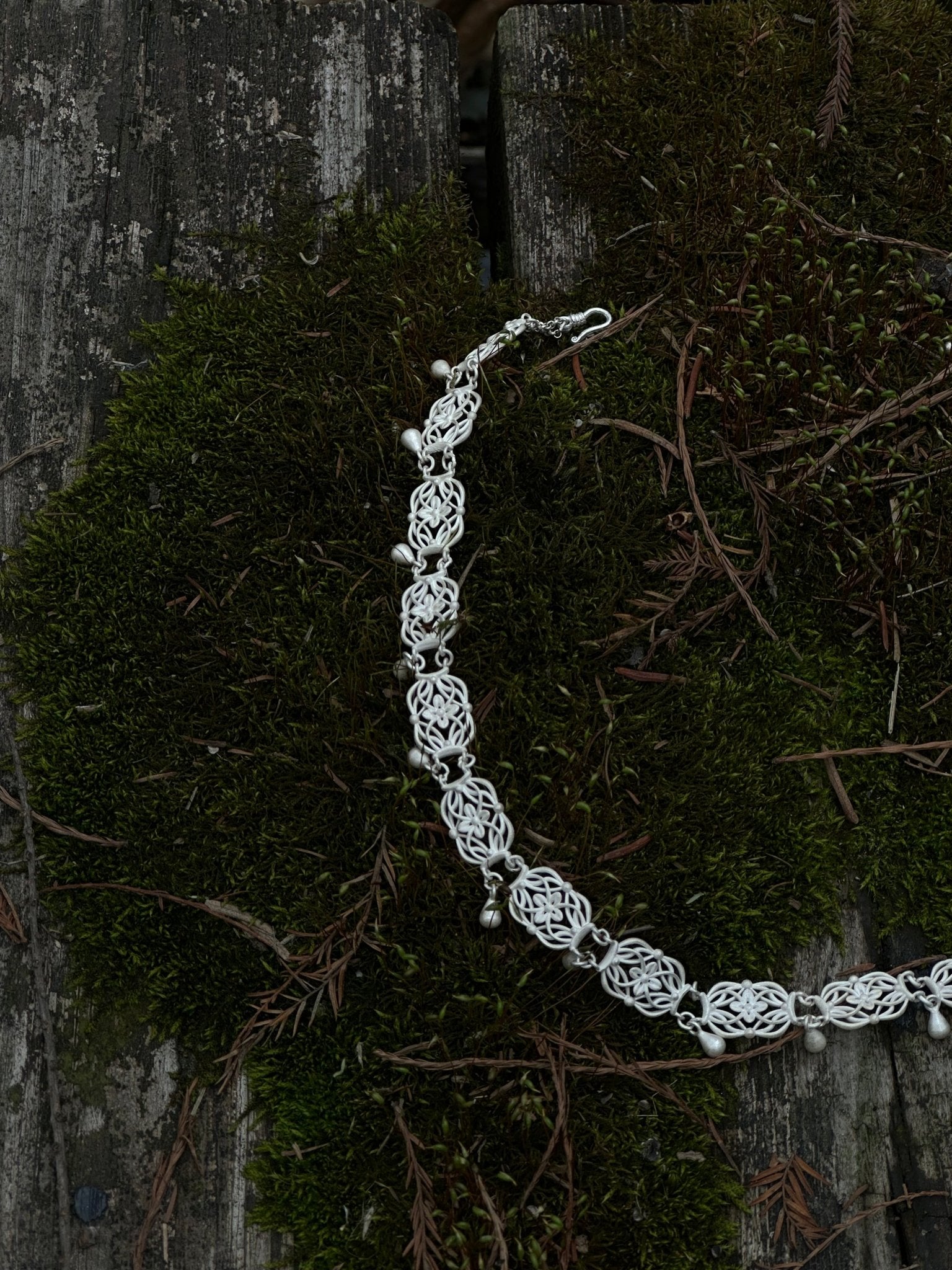 CHENG Burnt White Twig Teardrop Necklace | MADA IN CHINA