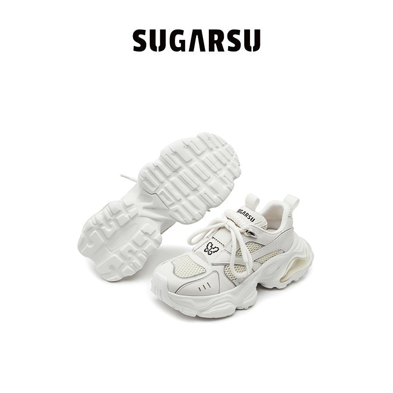 Sugar Su Butterfly Manor Butterfly Dream Series Bubble Sole Clunky Sneaker In White | MADA IN CHINA