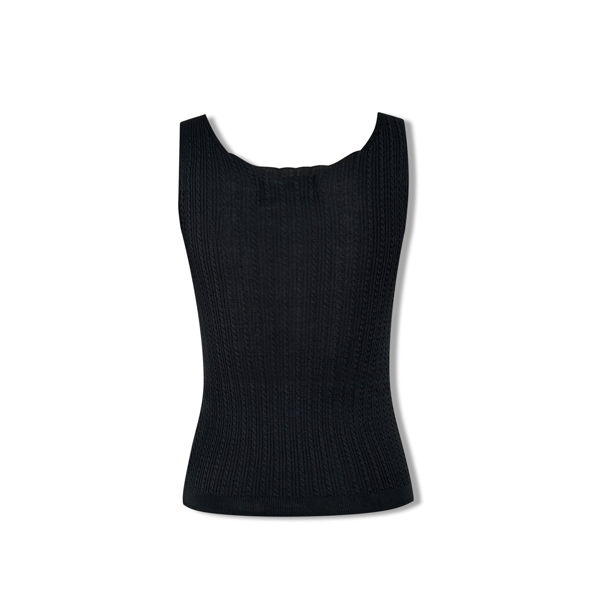 AIMME SPARROW Button - Down Vest In Black | MADAX