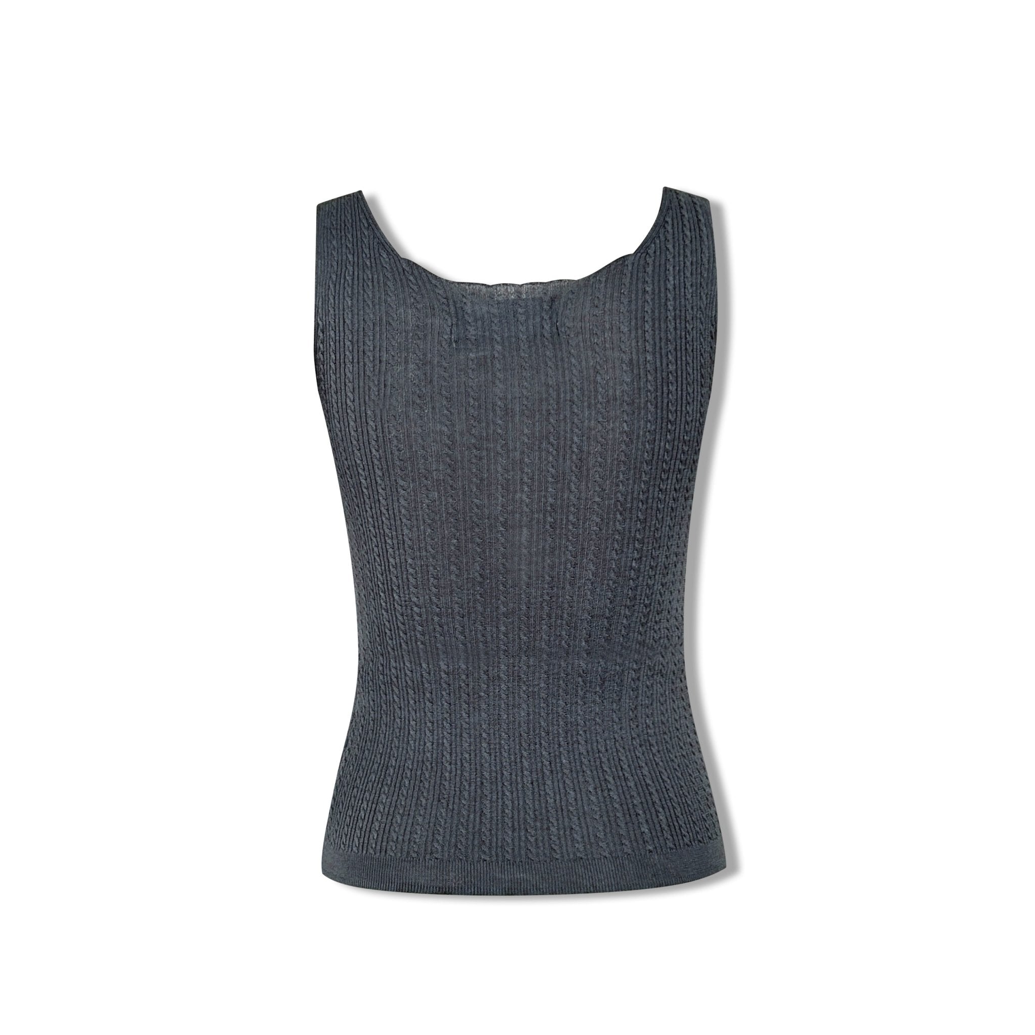 AIMME SPARROW Button Down Vest In Dark Grey | MADAX