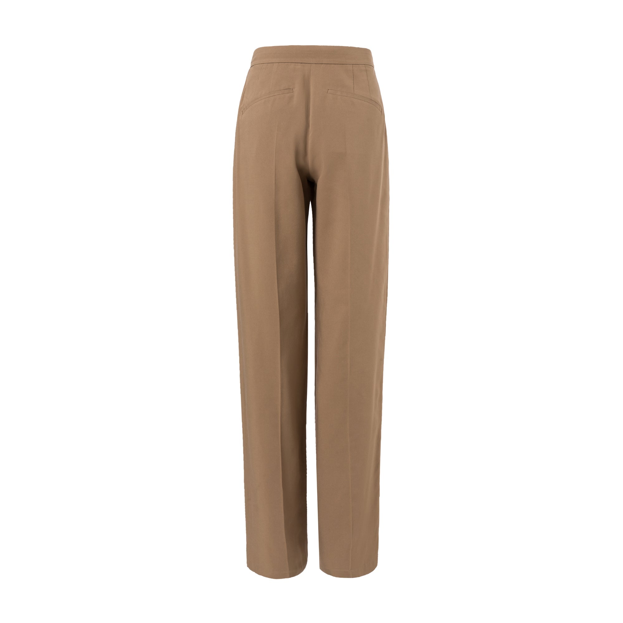 Ther. Camel High-waisted Pleated Trousers | MADA IN CHINA