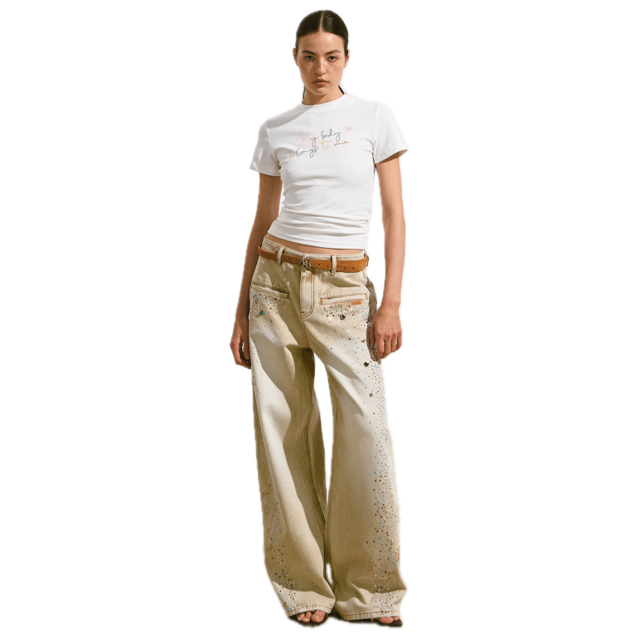 NAWS Candy Slim Tee in White | MADAX