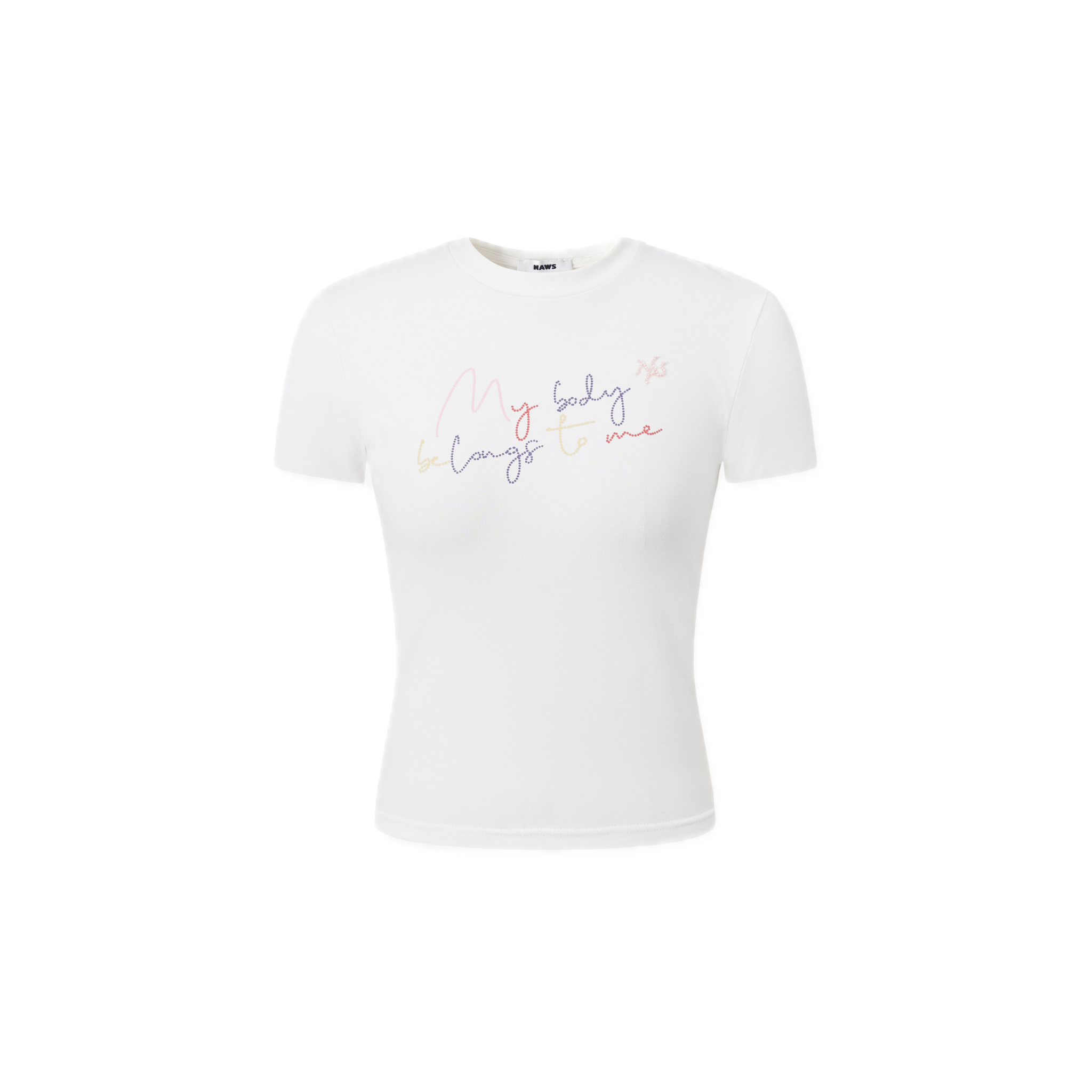 NAWS Candy Slim Tee in White | MADAX