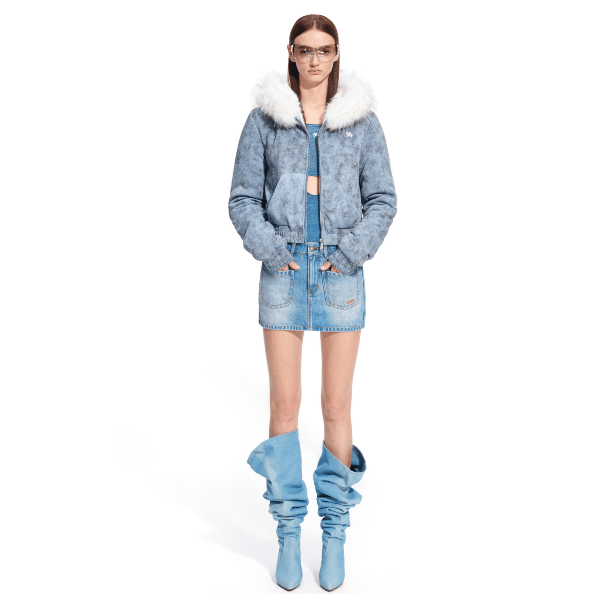 NAWS Caracal Long - Sleeve Jumpsuit in Blue | MADAX