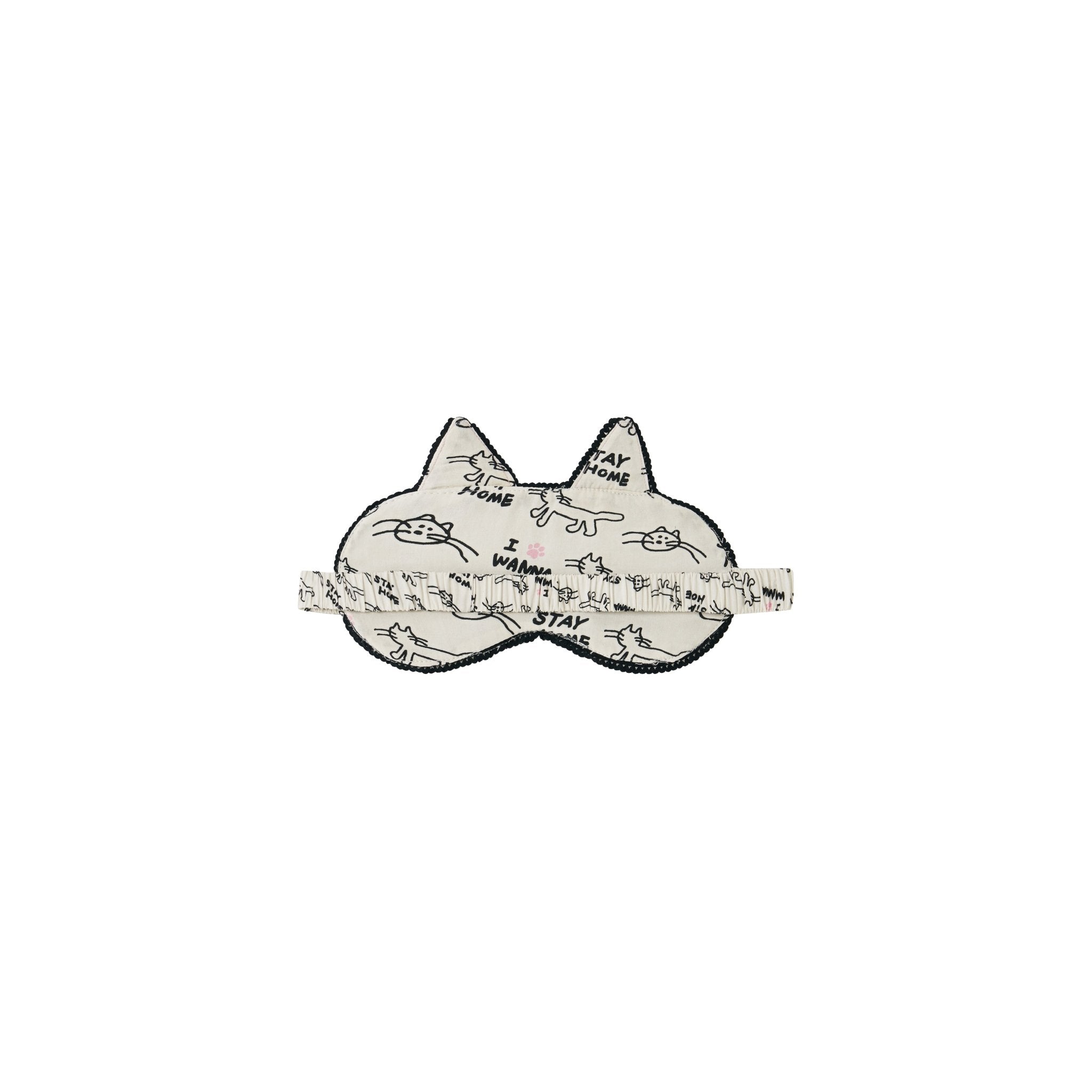 CHAOSCHAOS Cat Print Cat Ear Lace Eye Mask | MADAX