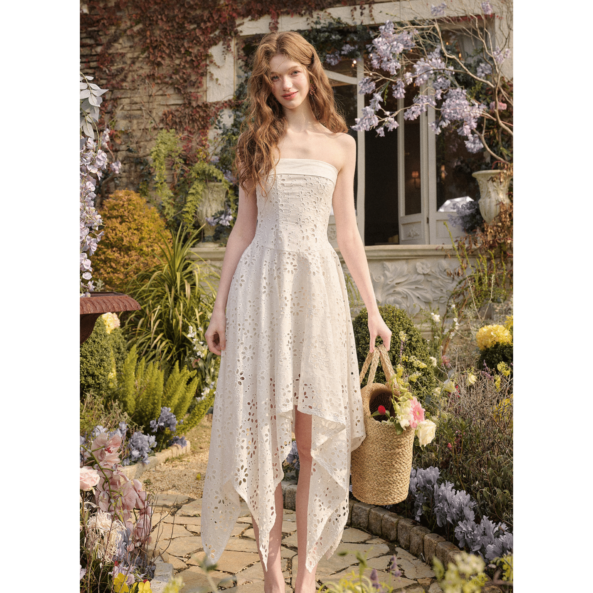 Group of Universe Celebrate for Yourself - Embroidered Dress in White | MADAX