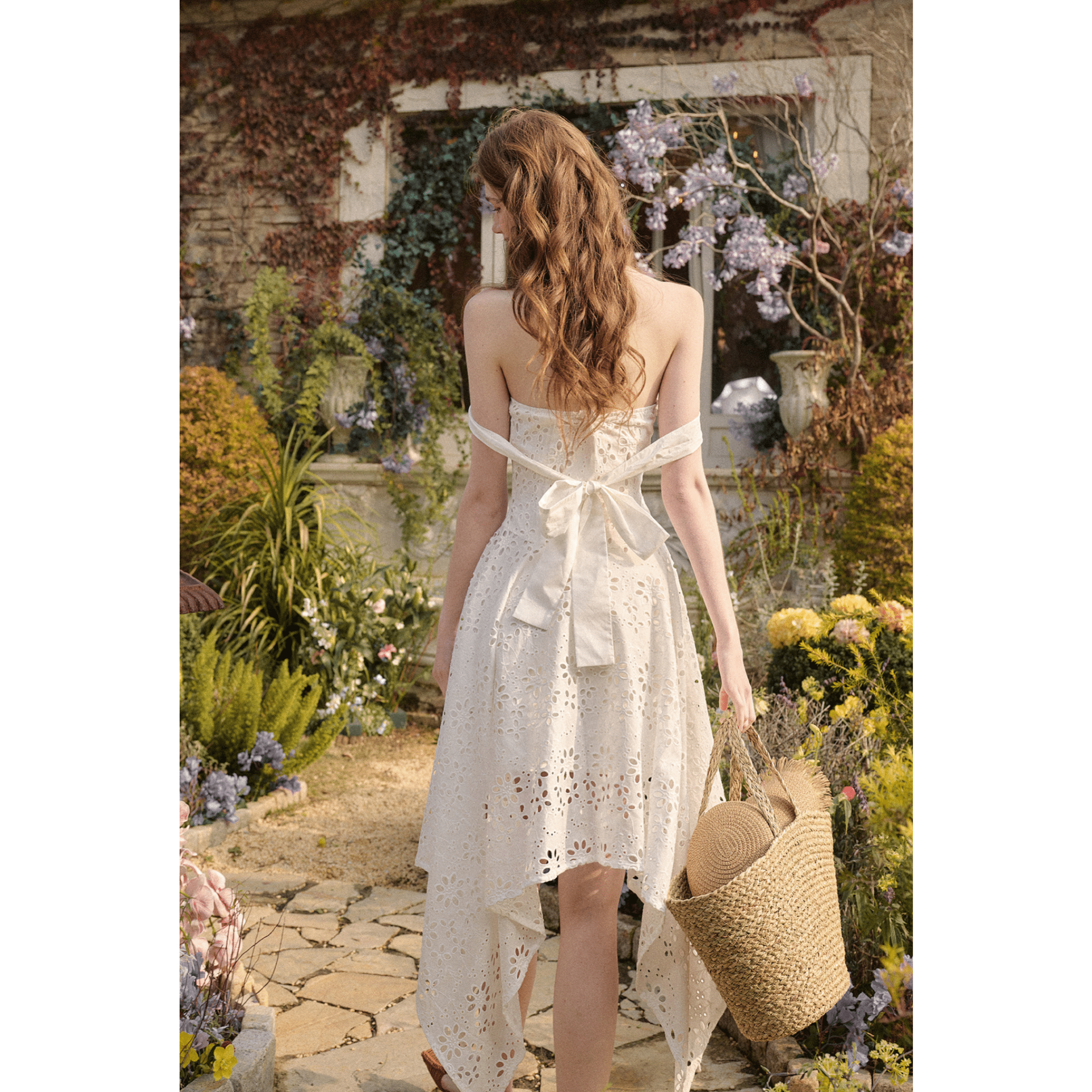 Group of Universe Celebrate for Yourself - Embroidered Dress in White | MADAX