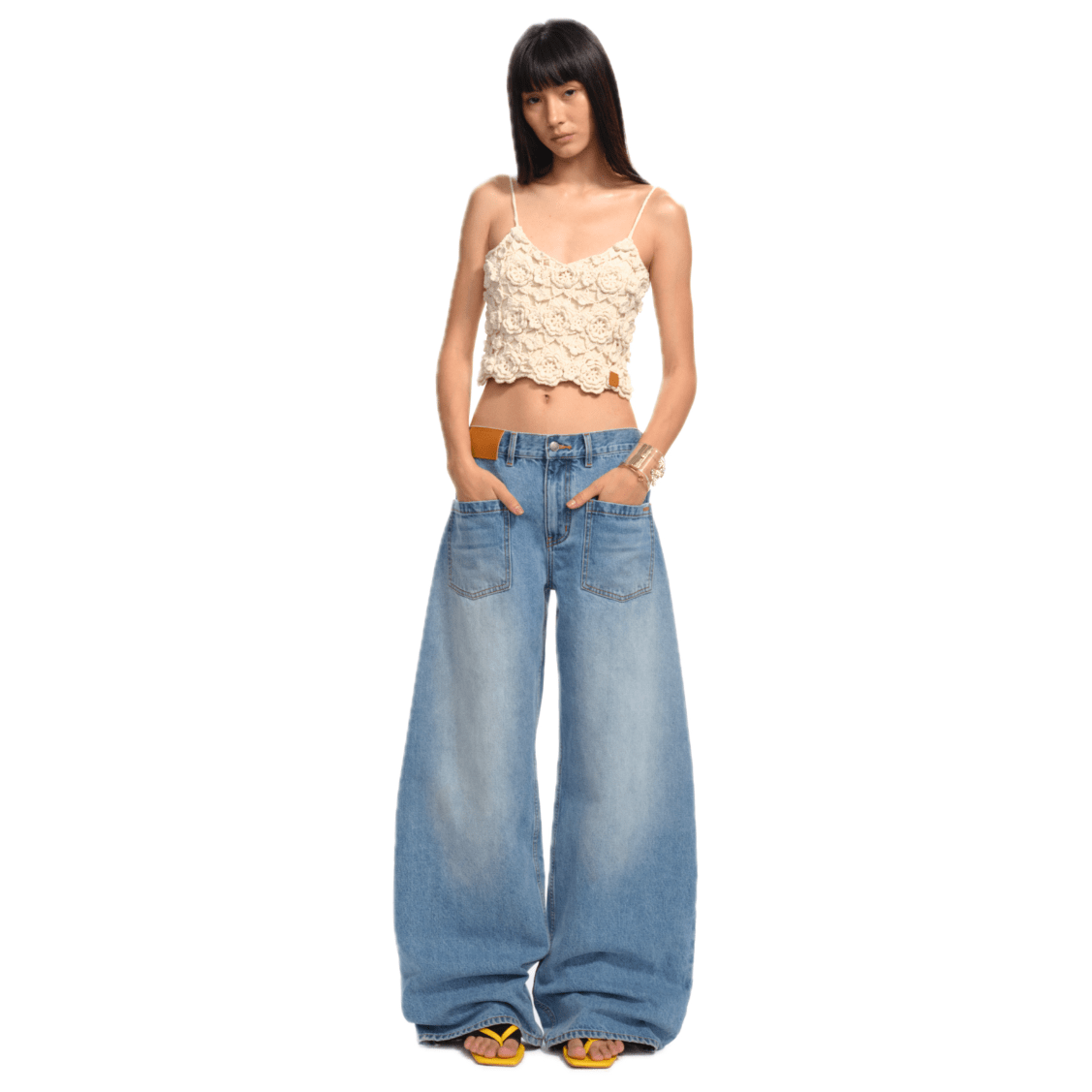 NAWS Ceramic Denim Sack Pants in Blue | MADAX