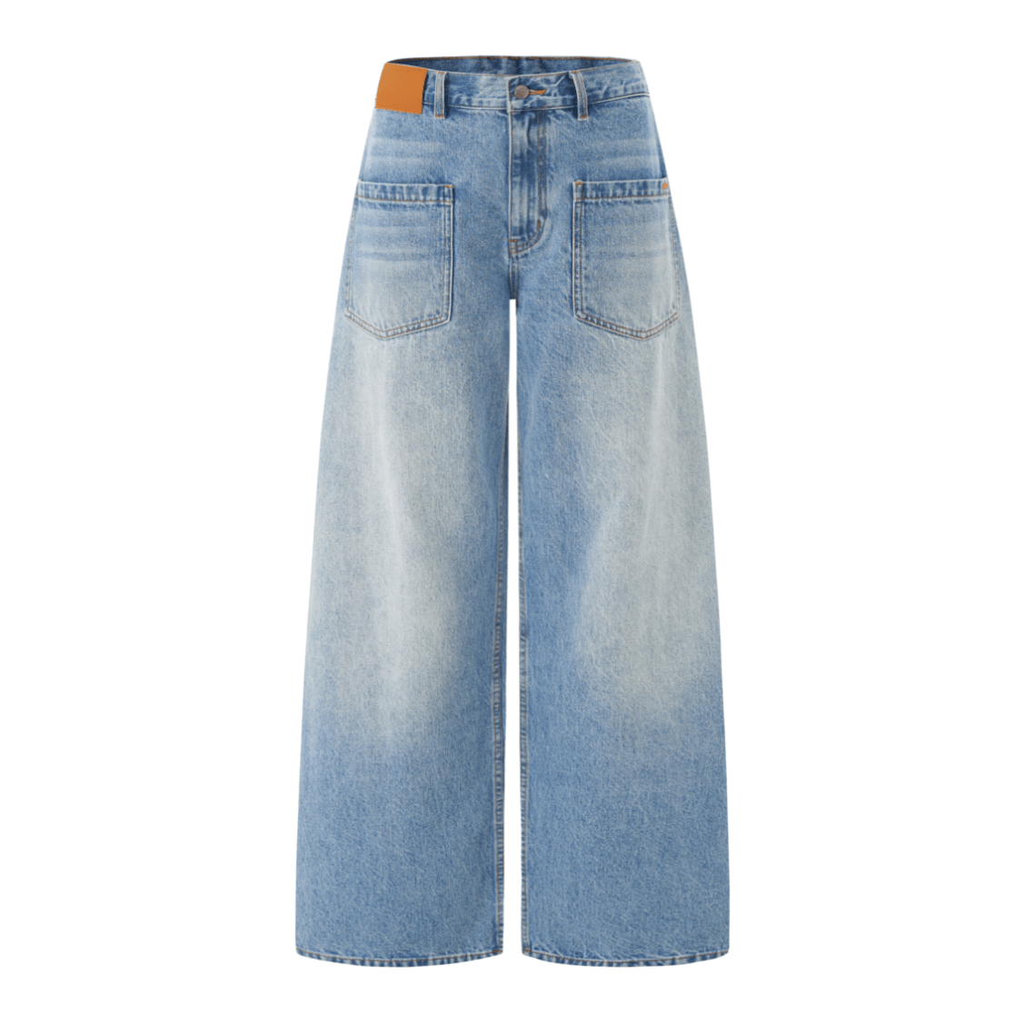 NAWS Ceramic Denim Sack Pants in Blue | MADAX