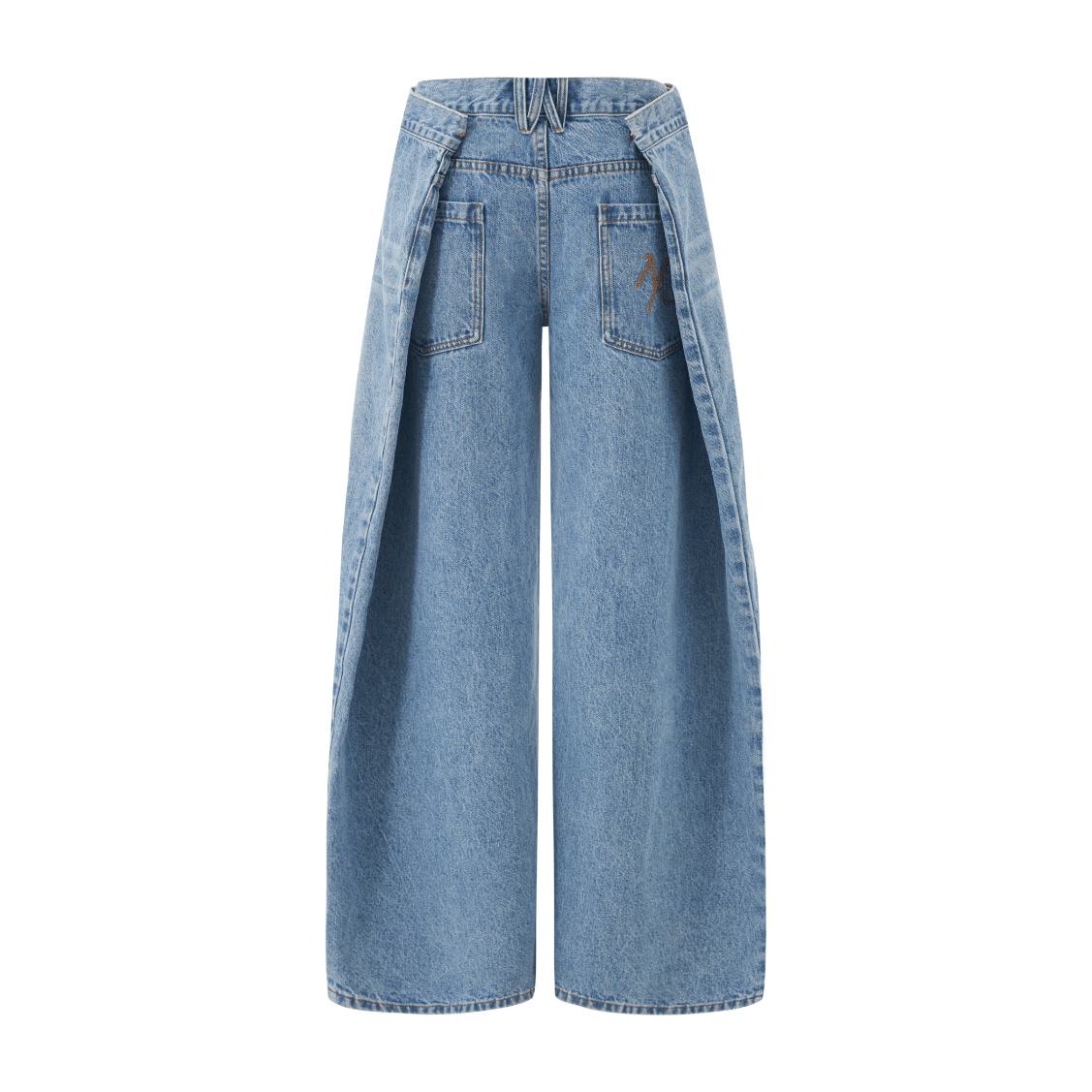 NAWS Ceramic Denim Sack Pants in Blue | MADAX