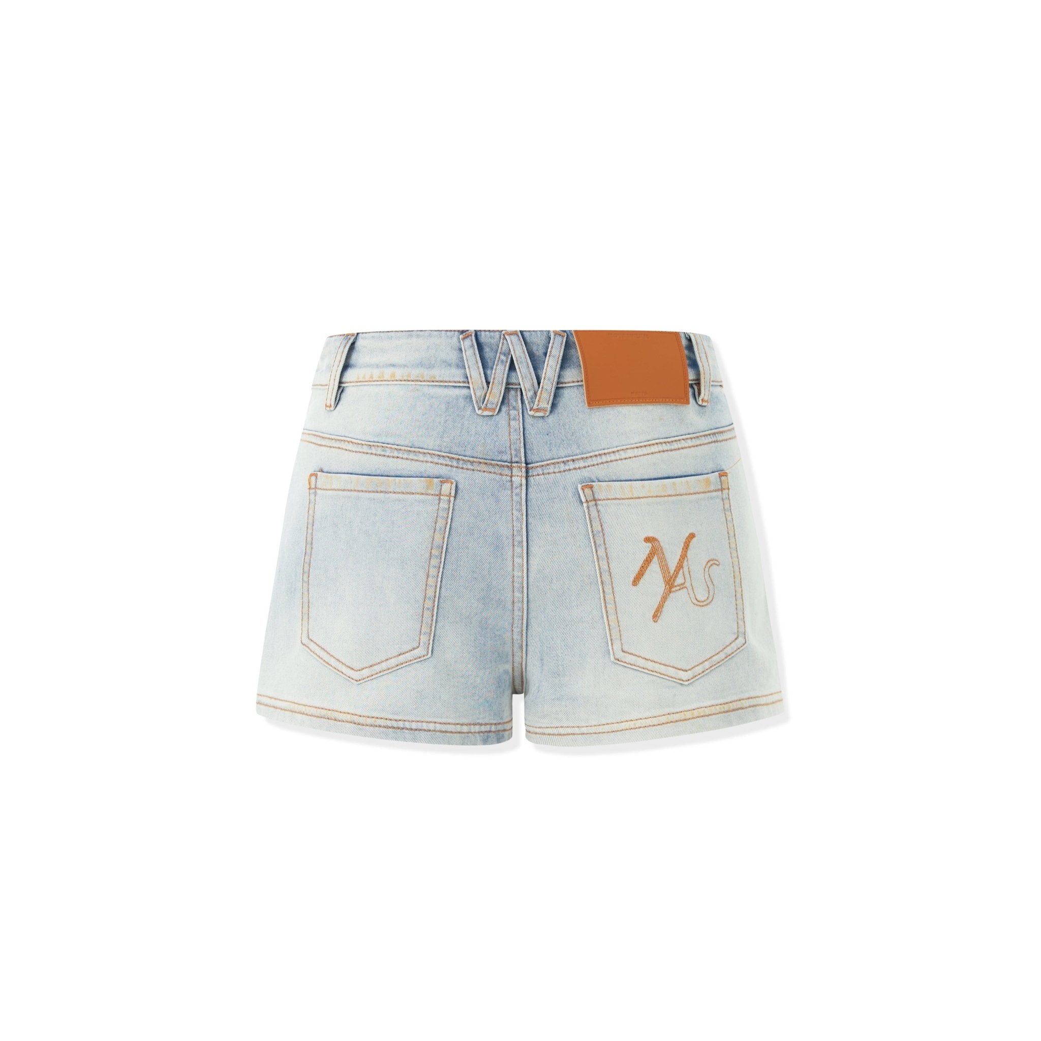 NAWS Ceramic Denim Shorts in White | MADAX