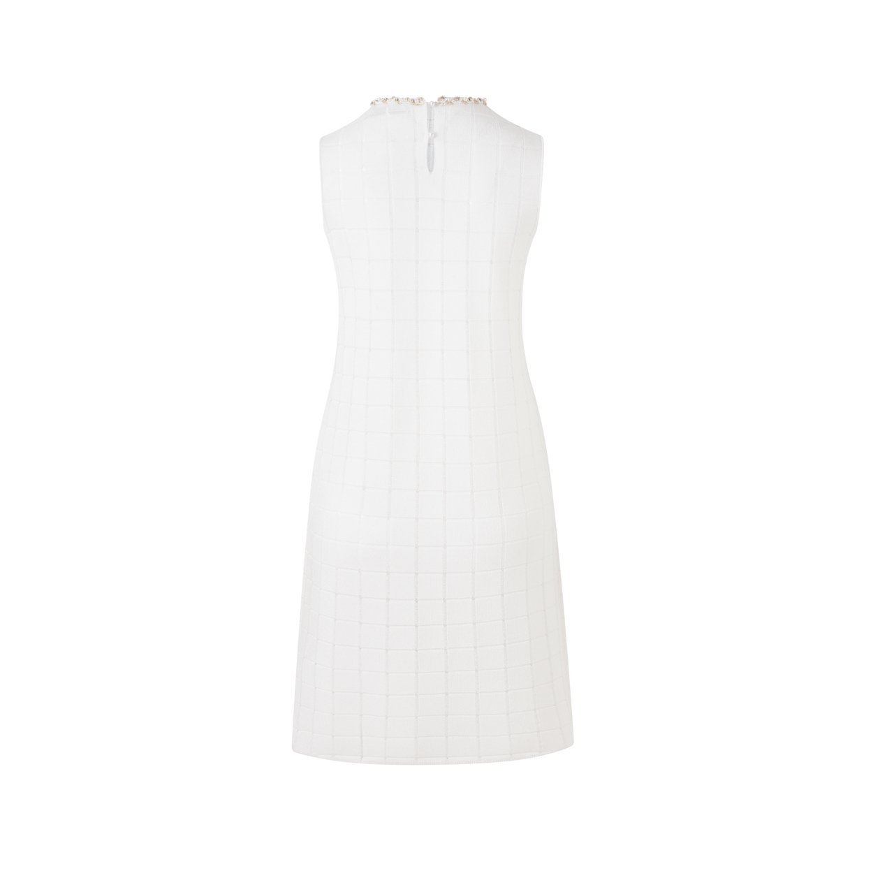 DIANA VEVINA Chambray Knit Dresses White | MADA IN CHINA