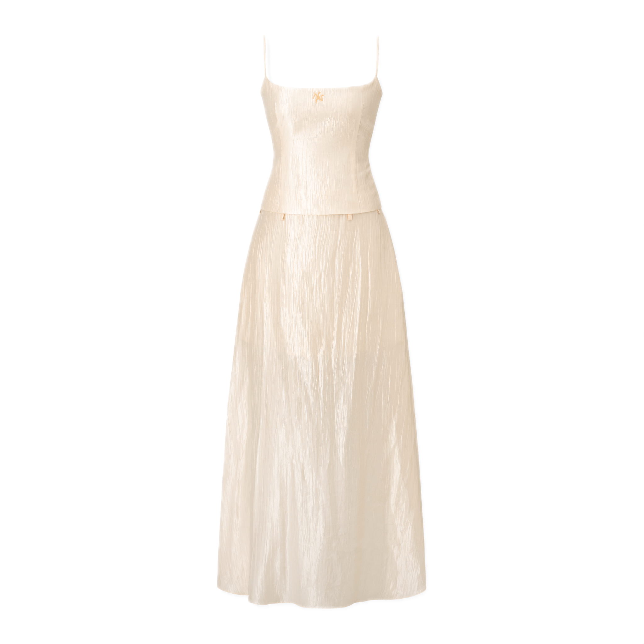 NAWS Champagne Holiday Dress Set in Soft Mist Yellow | MADAX