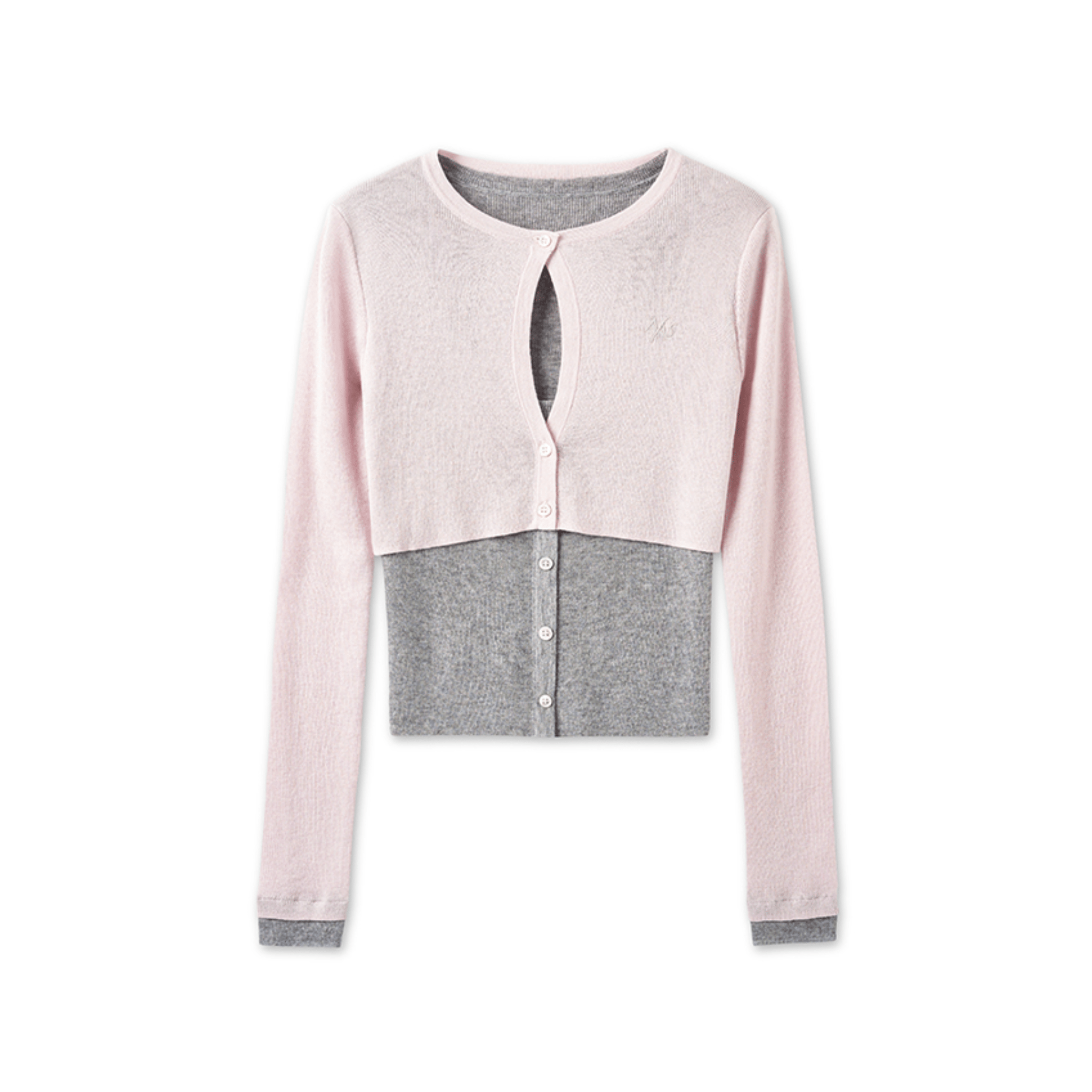 NAWS Champs Knit Sweater in Gray Mist Pink | MADAX