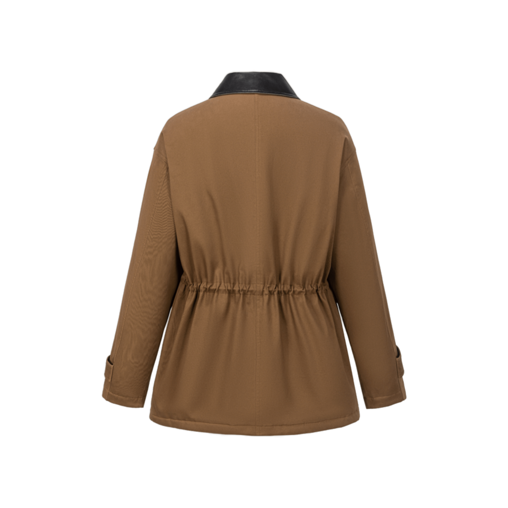 13DE MARZO Checkered Mid - length Parka in Brown | MADAX