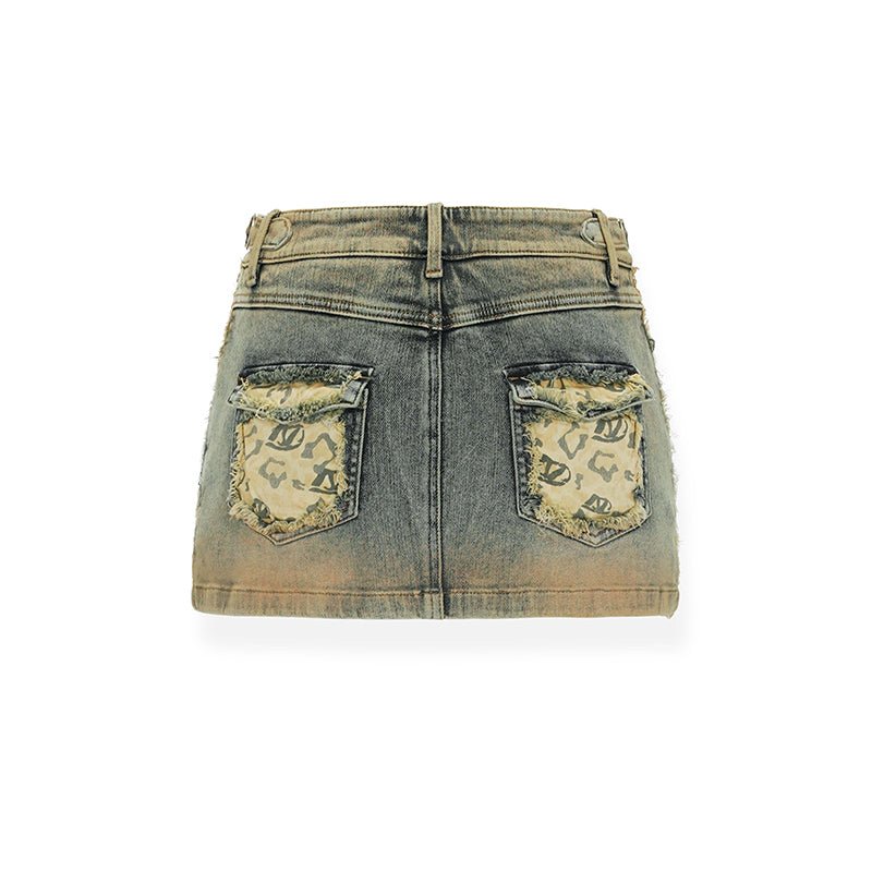 NAWS Cheetah Denim Skirt | MADAX