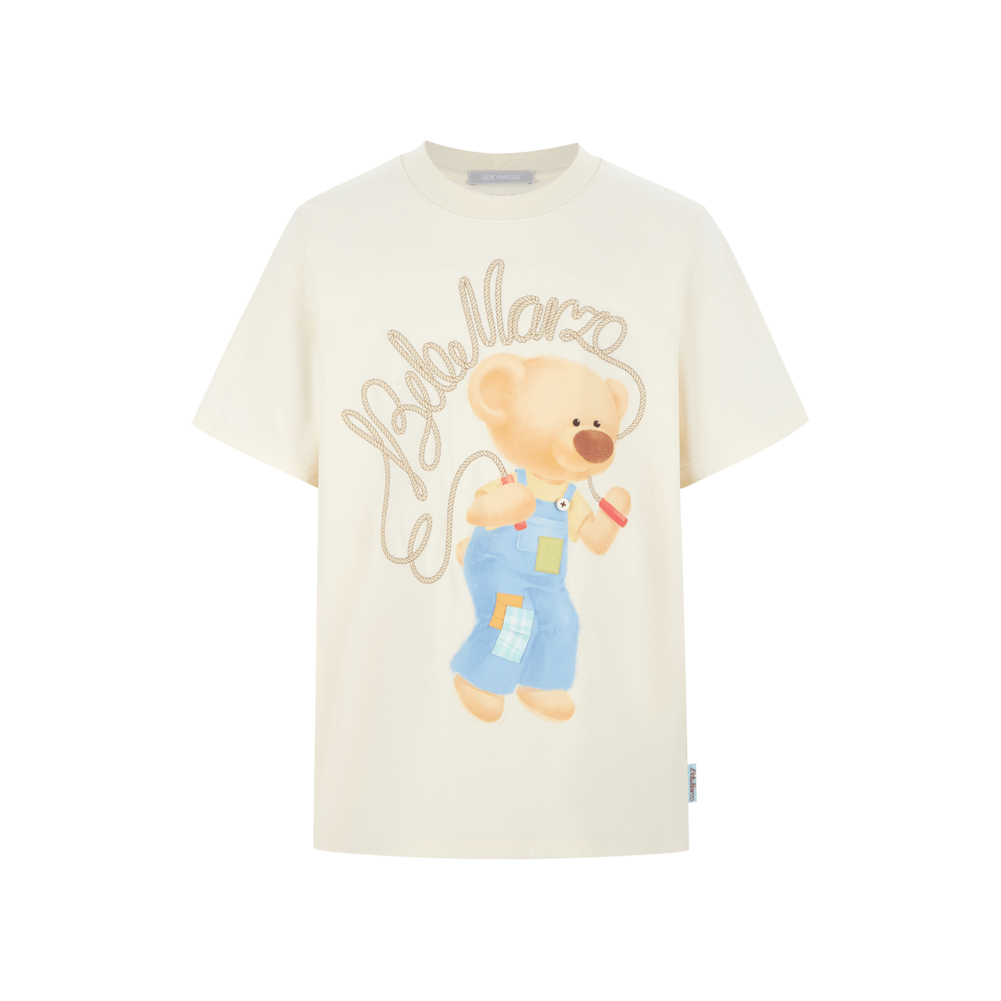 13DE MARZO Childhood Series Skipping Bear Short Sleeve in Beige | MADAX