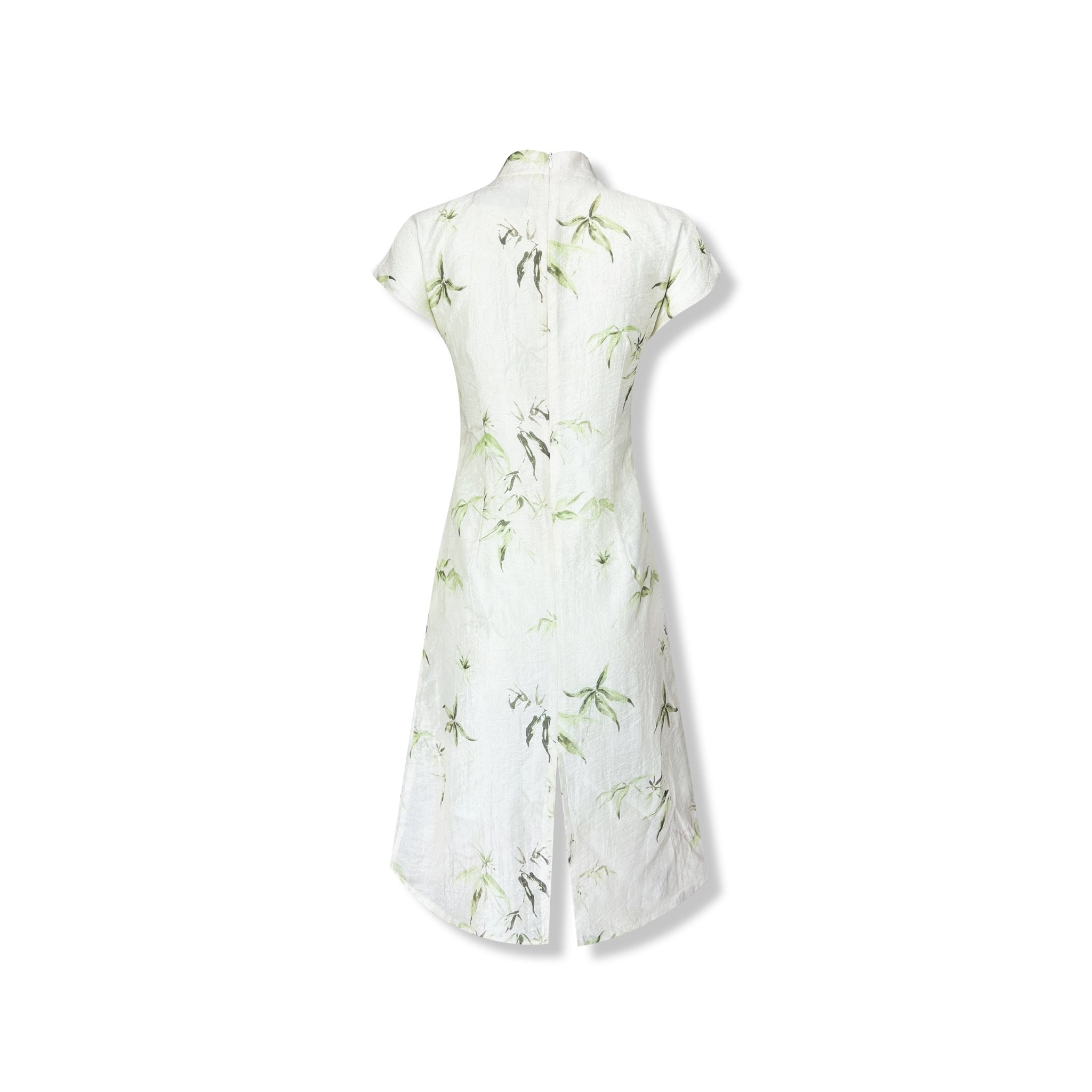 AIMME SPARROW Chinese Lace - Up Printed Dress In White | MADAX