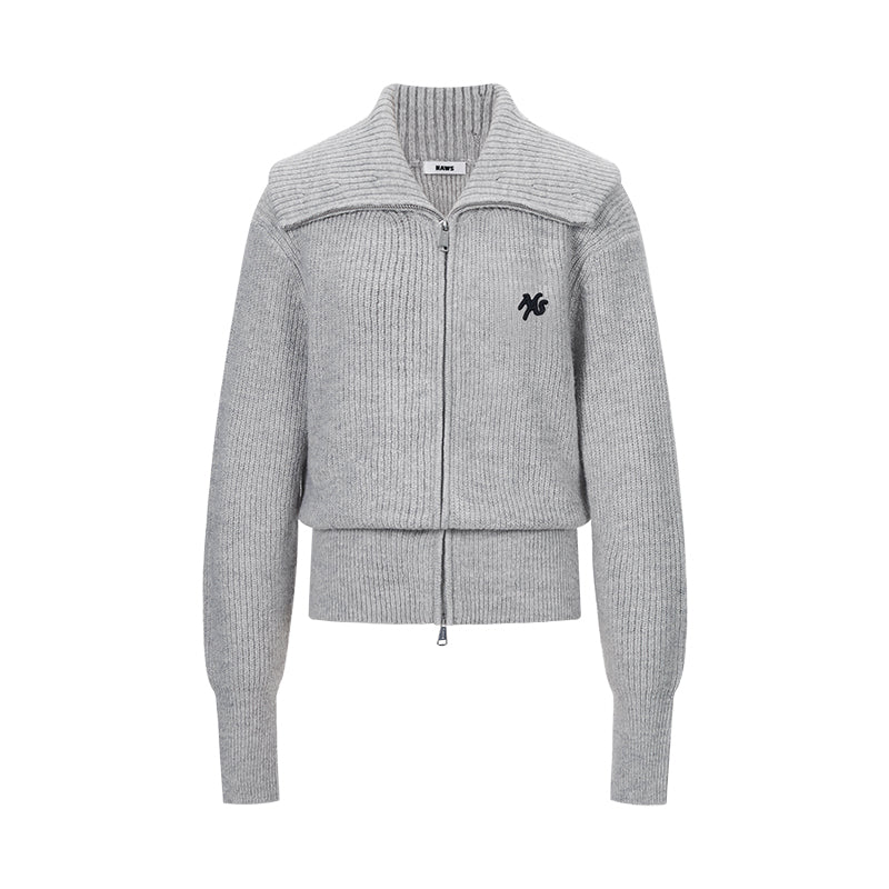 NAWS Classic Grey Knit Cardigan | MADAX