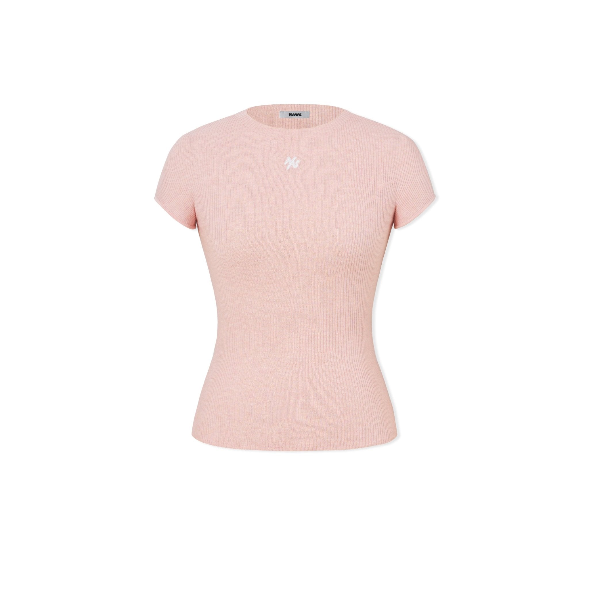 NAWS Classic Seamless Knit Tee in Sakura Pink | MADAX