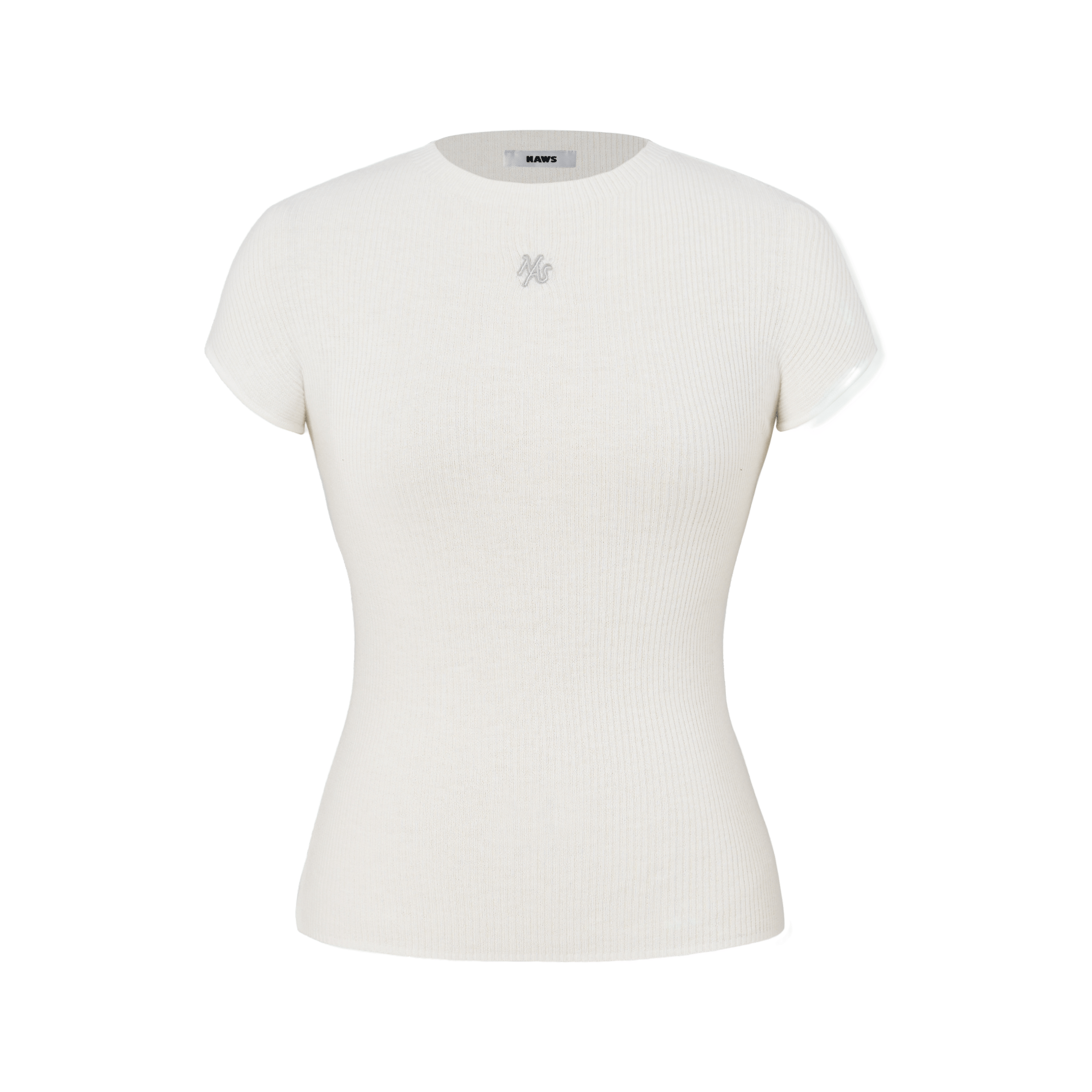 NAWS Classic Seamless Knit Tee in White | MADAX