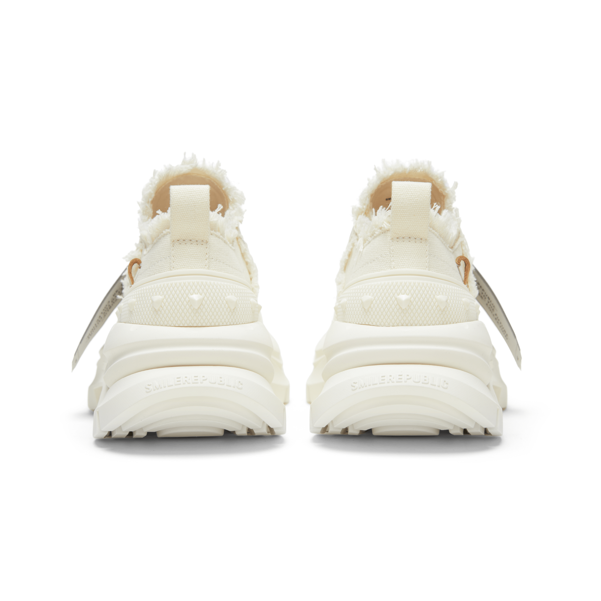 SMILEREPUBLIC Classic White Low - top Open - top Thick - soled Canvas Shoes 2.0 | MADAX