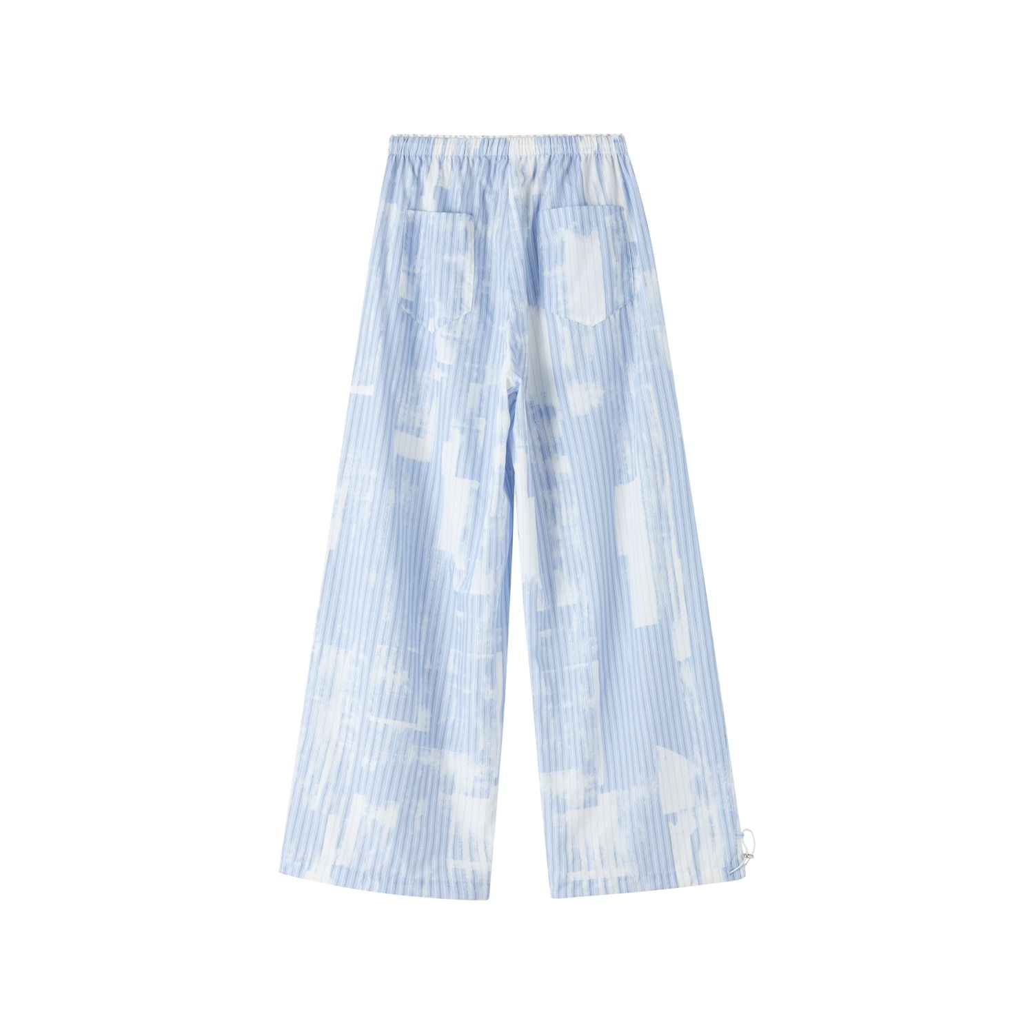 SOMESOWE Cloud Stripe Drawstring Trousers in Blue | MADA IN CHINA