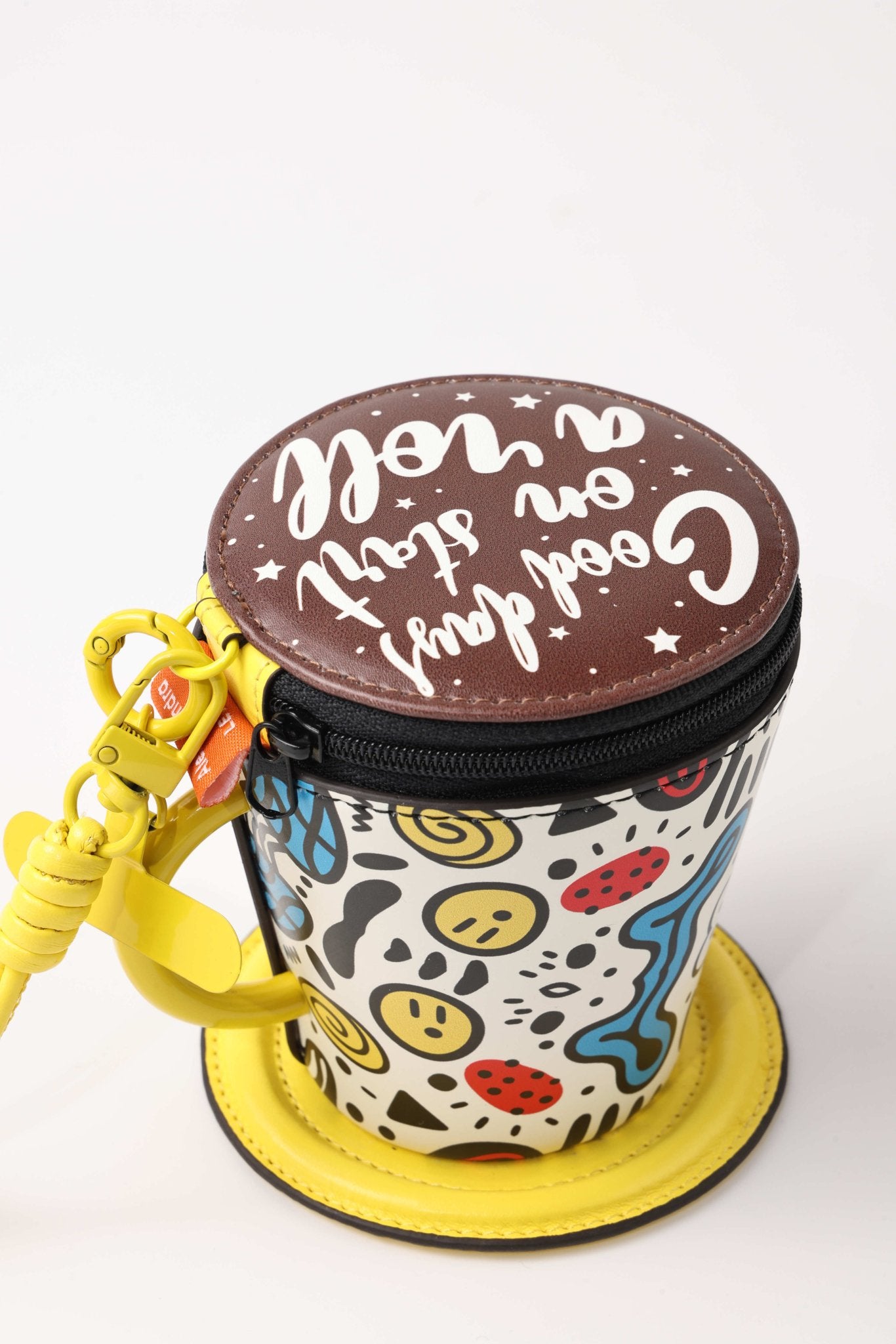 Alexia Sandra Coffee Cup And Saucer Ornament In Yellow | MADAX