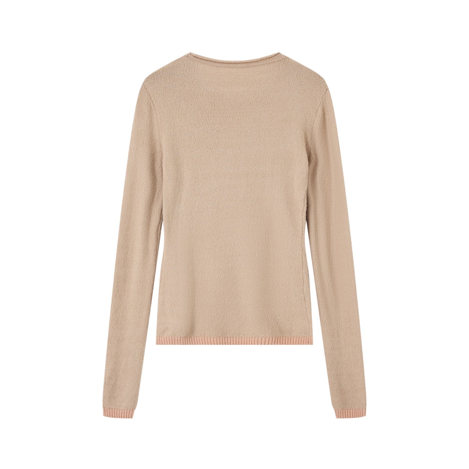 SOMESOWE Color - blocked Vest Layered Over A Long - sleeved Sweater In Brown | MADAX