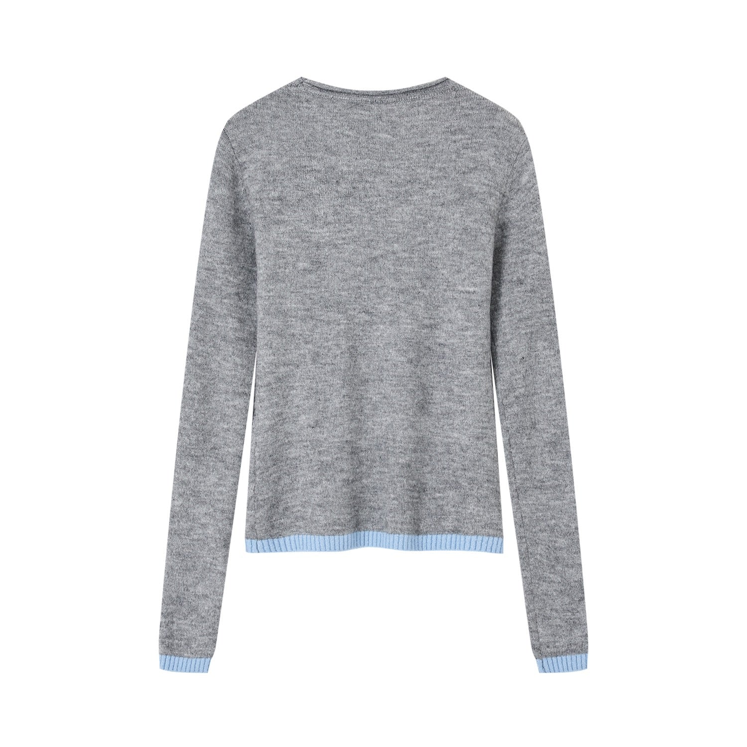 SOMESOWE Color - blocked Vest Layered Over A Long - sleeved Sweater In Gray | MADAX