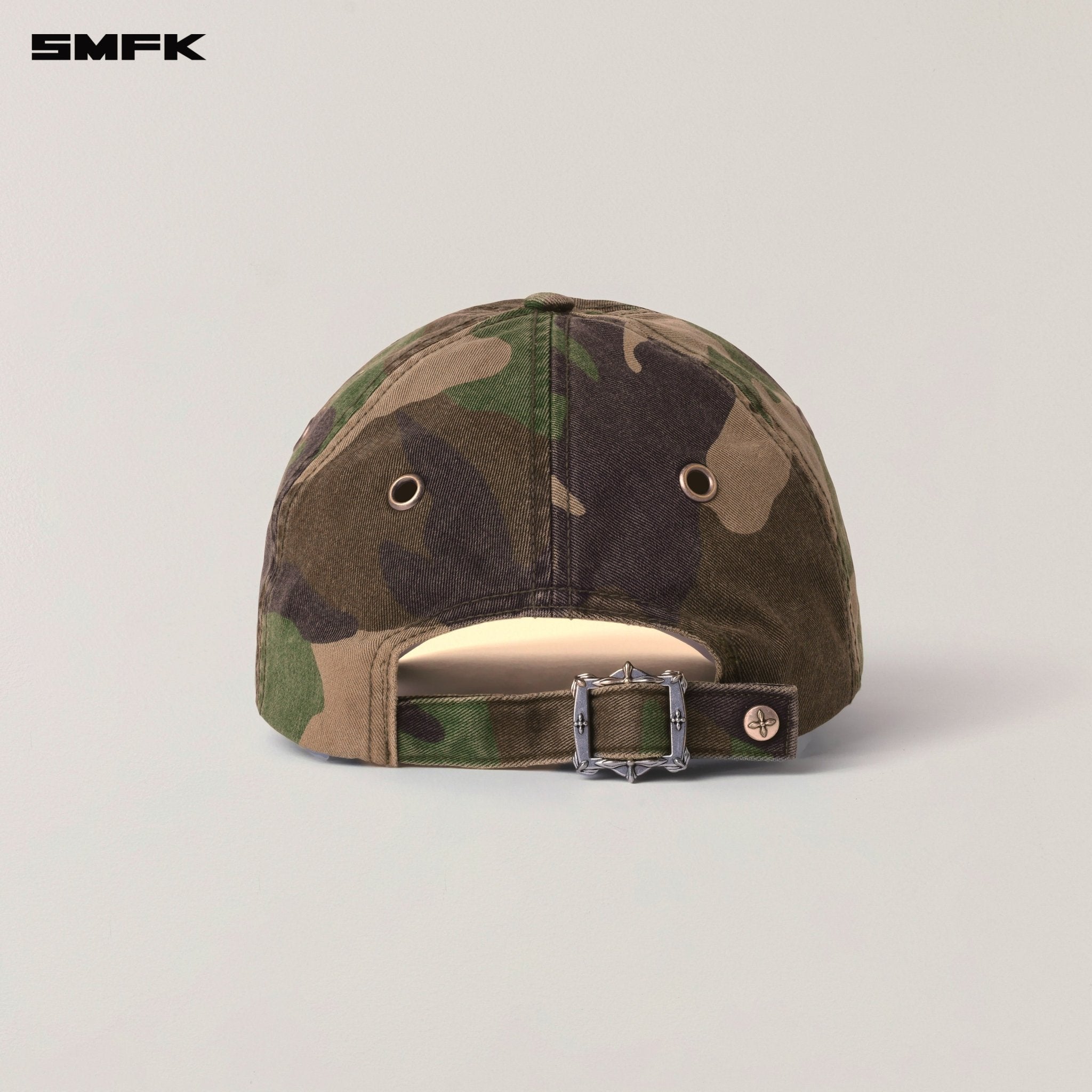 SMFK Compass Badge Camo Cargo Cap In Army Green Camouflage | MADAX