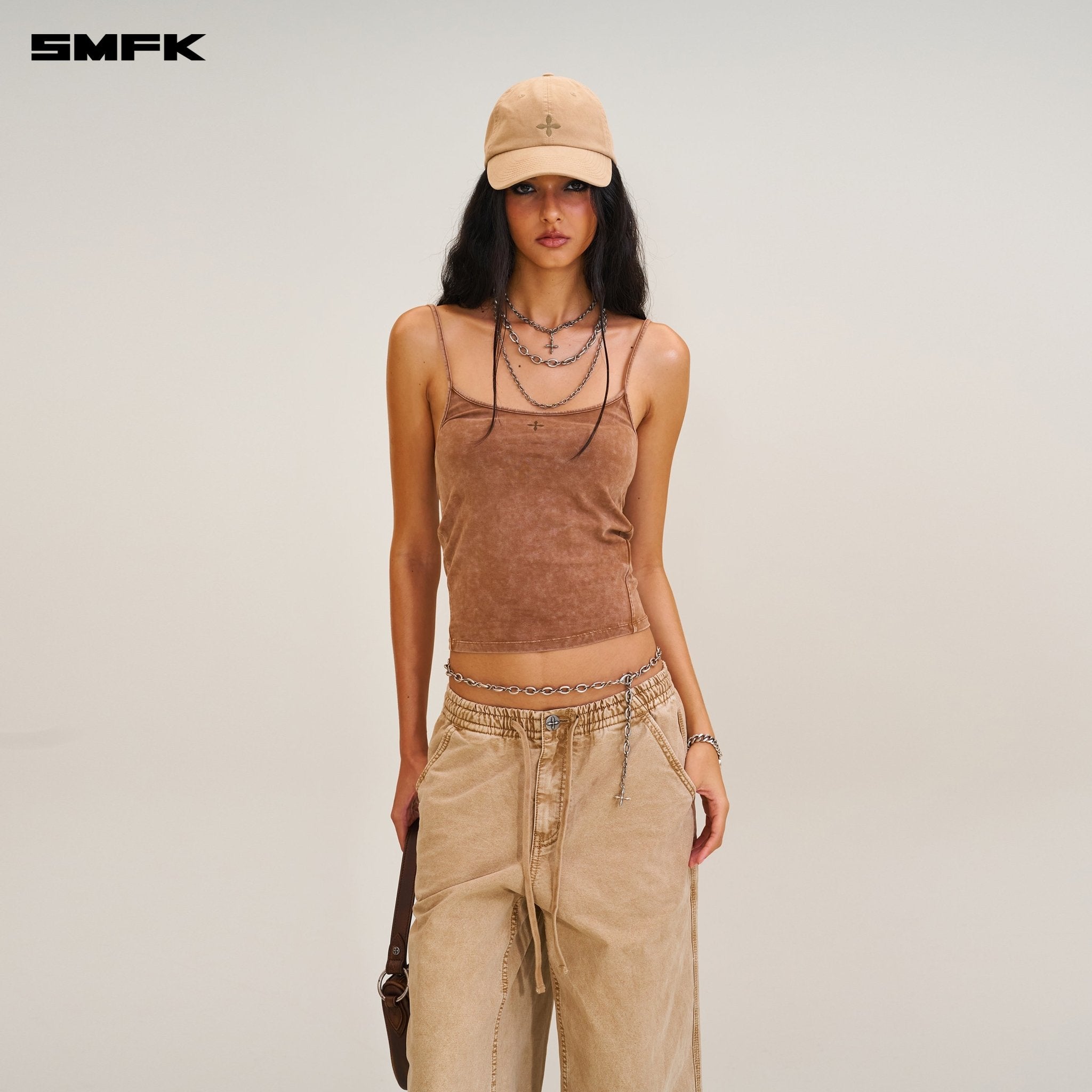 SMFK Compass Badge Cargo Cap In Sand | MADAX