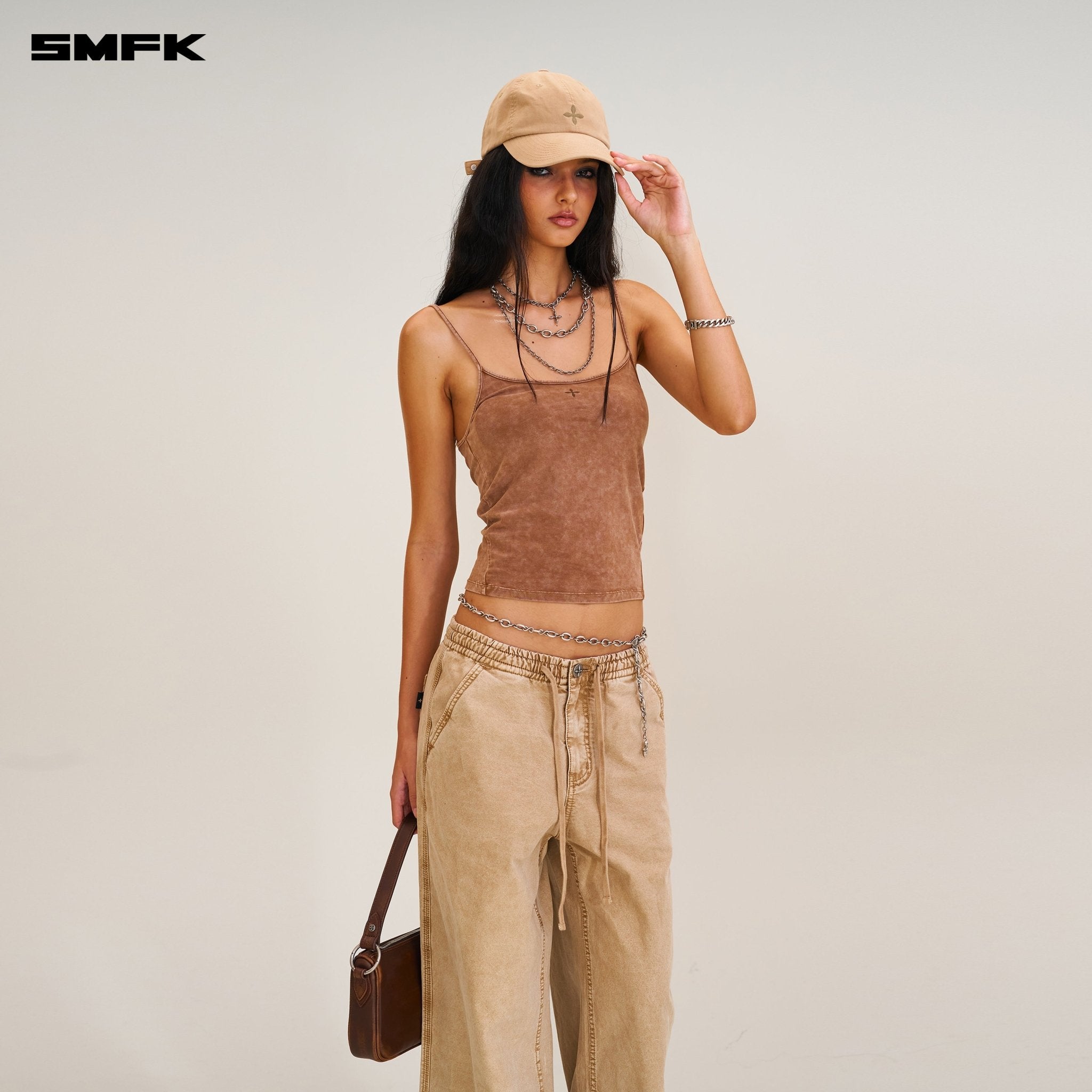 SMFK Compass Badge Cargo Cap In Sand | MADAX