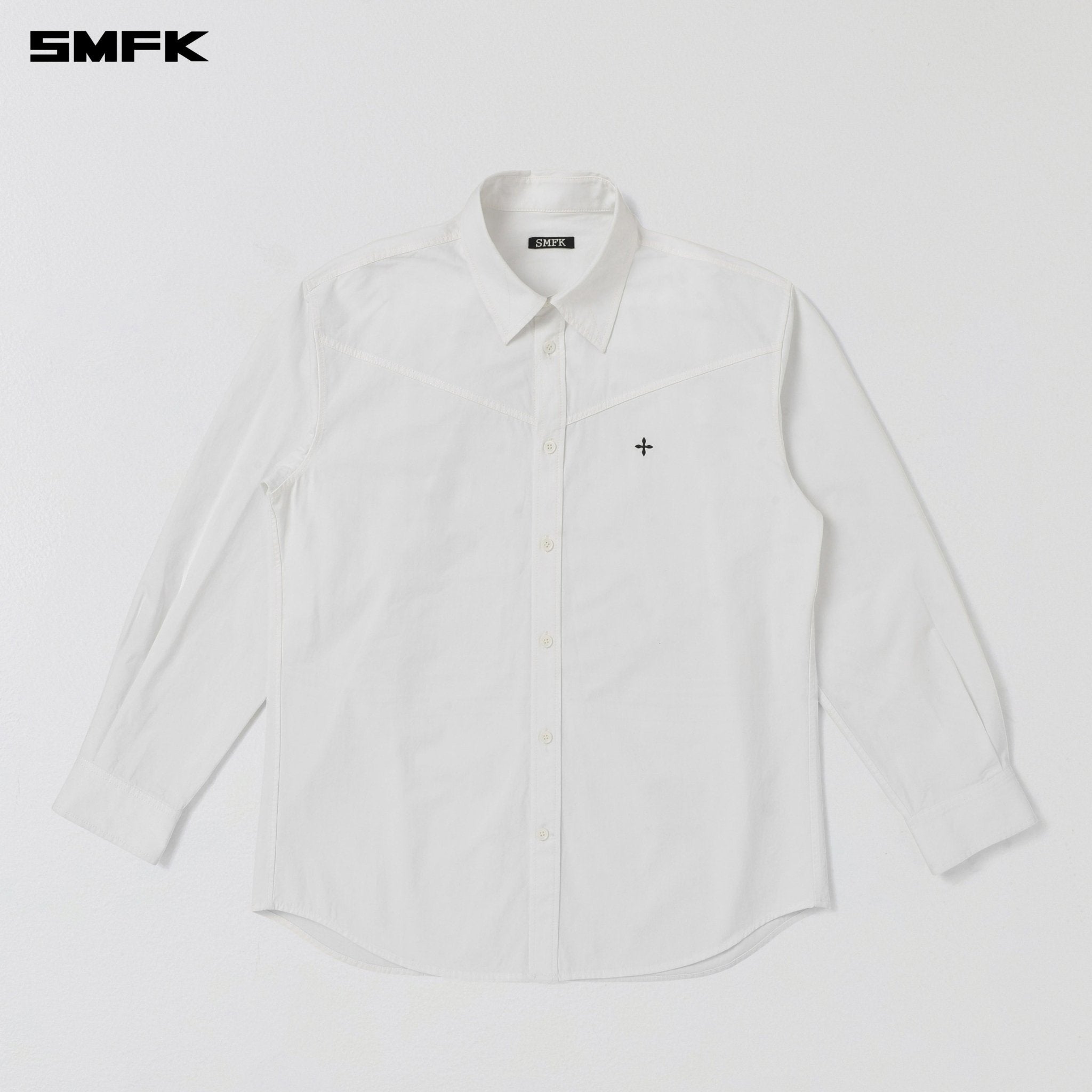 SMFK Compass Badge Cargo Shirt In Cloud White | MADAX