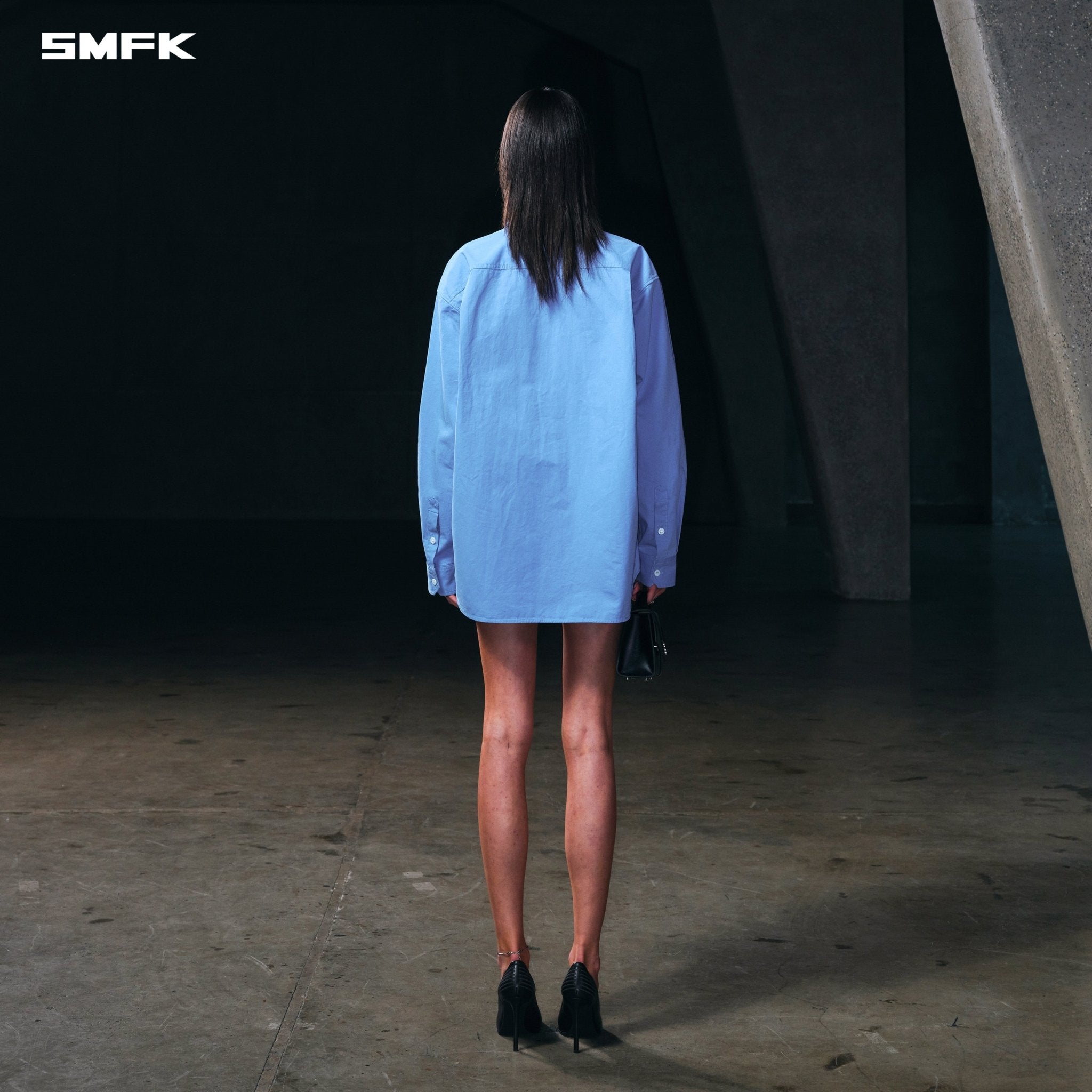 SMFK Compass Badge Cargo Shirt In Fantasy Blue | MADAX