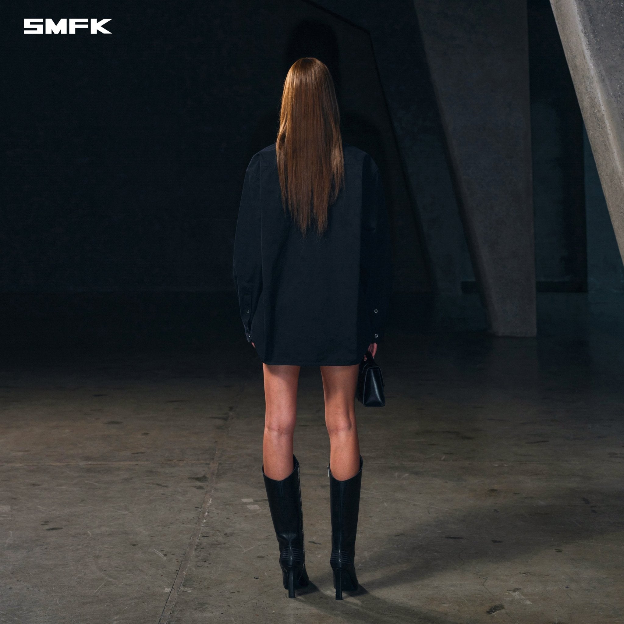 SMFK Compass Badge Cargo Shirt In Wild Black | MADAX