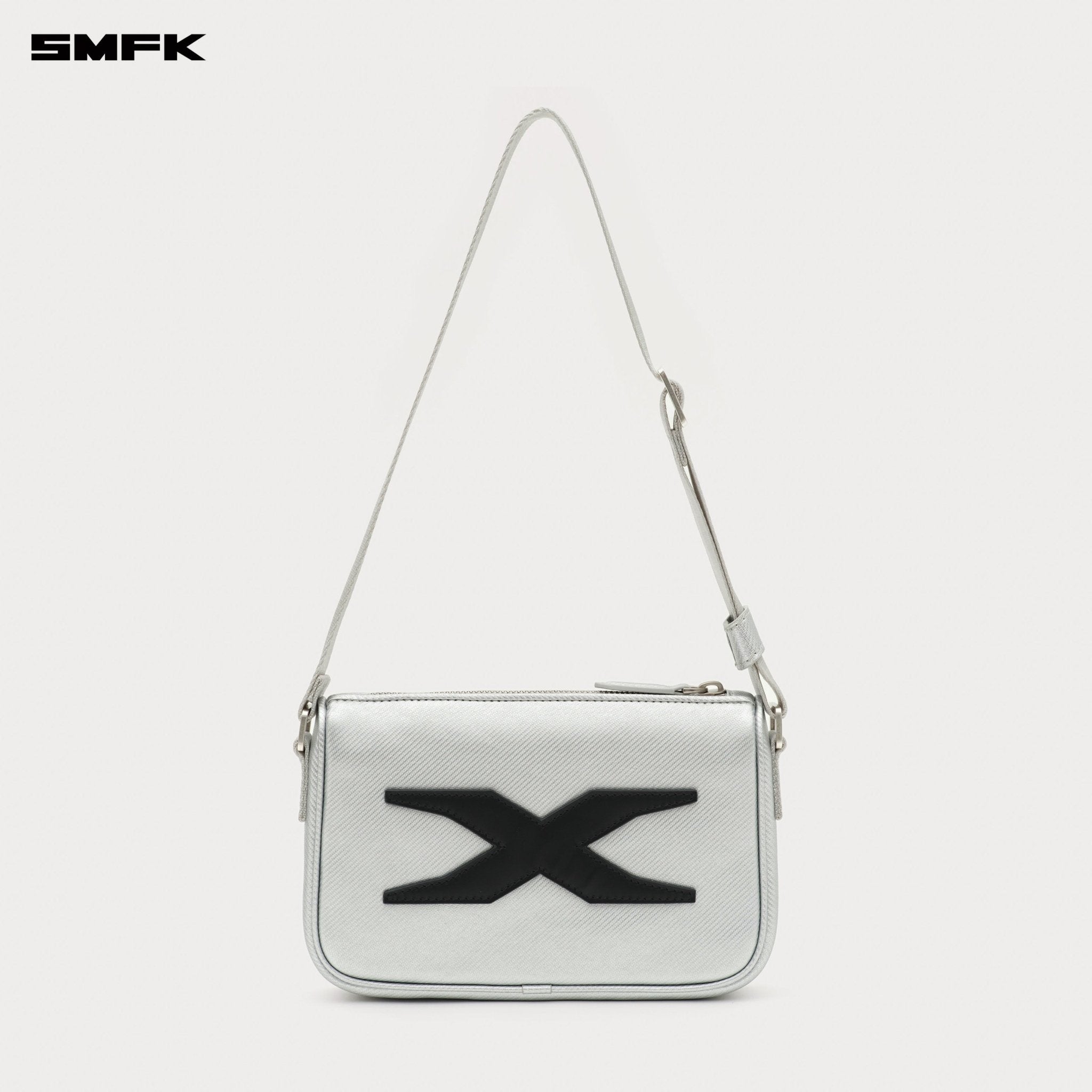 SMFK Compass Badge Cross Badge Bag In Silver (Small) | MADAX