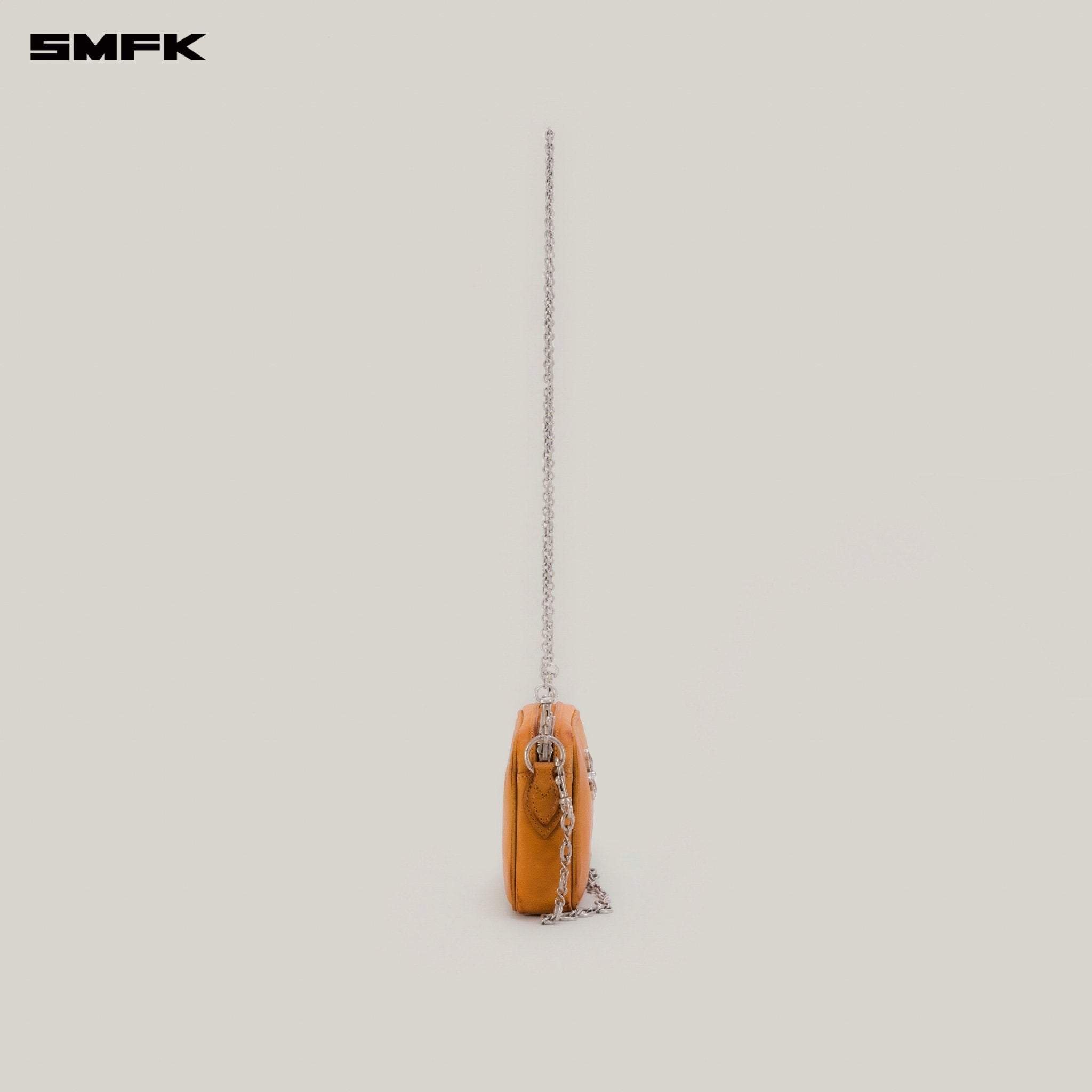 SMFK Compass Badge Patina Leather Chain Bag In Caramel (Small) | MADAX