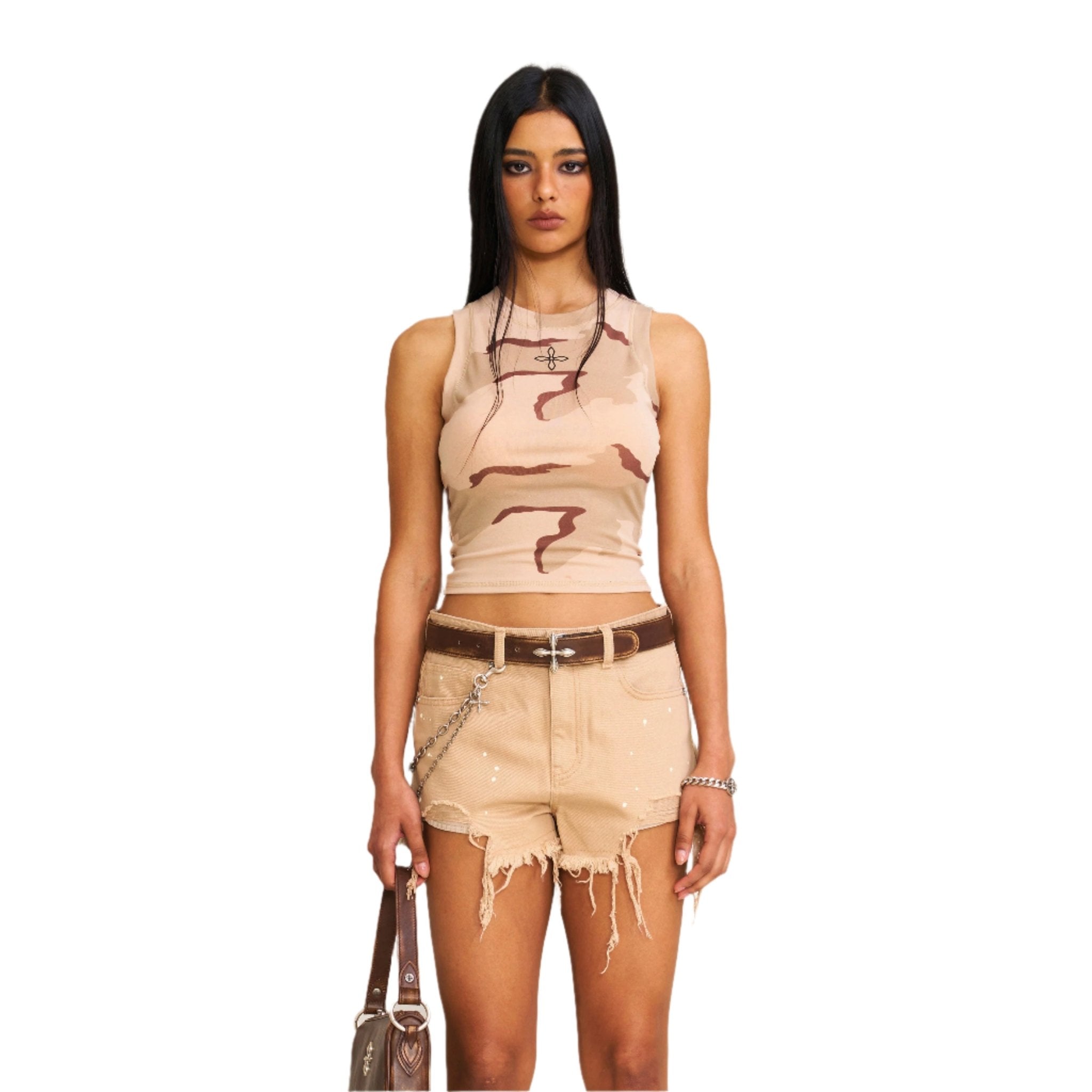 SMFK Compass Beverly Body Tank In Camouflage | MADAX