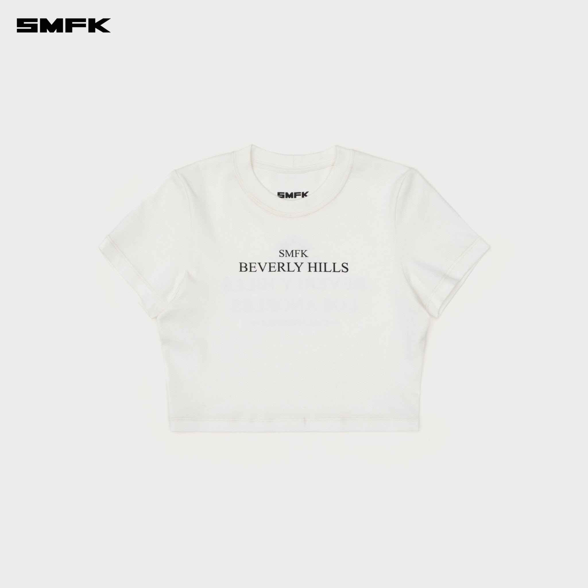 SMFK Compass Beverly Movie Subtitles Crop Tee In White | MADAX